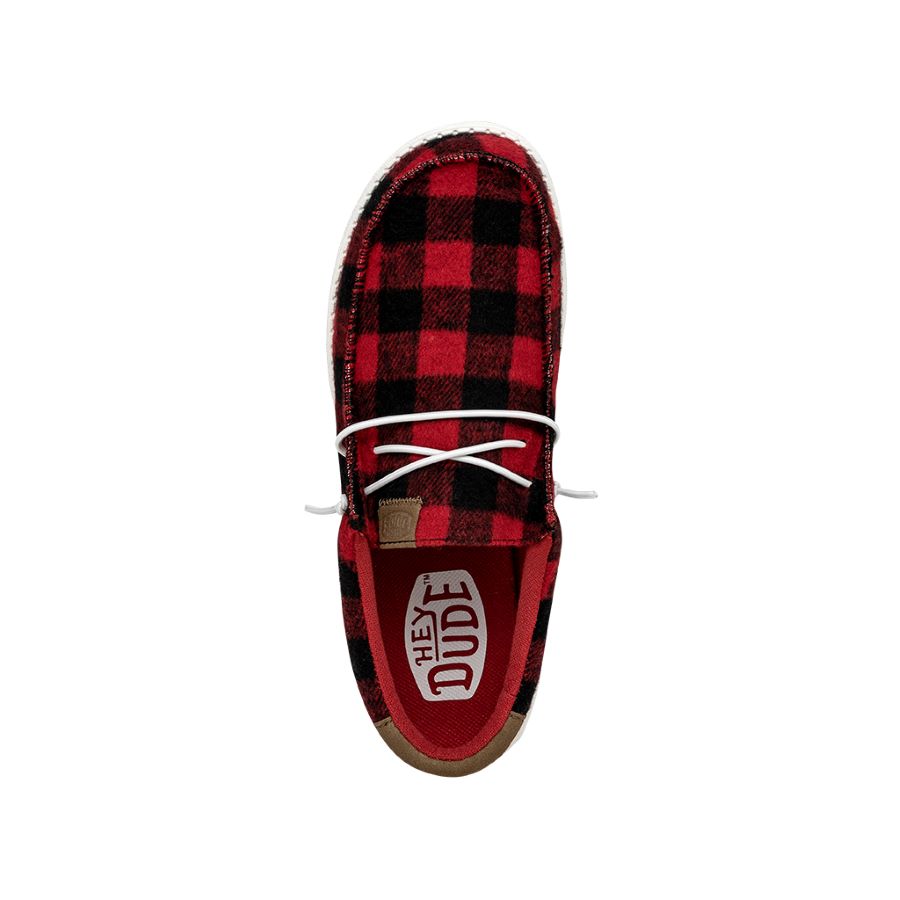 HEYDUDE shoes Wally Buffalo Plaid - Red and Black Plaid - view 6