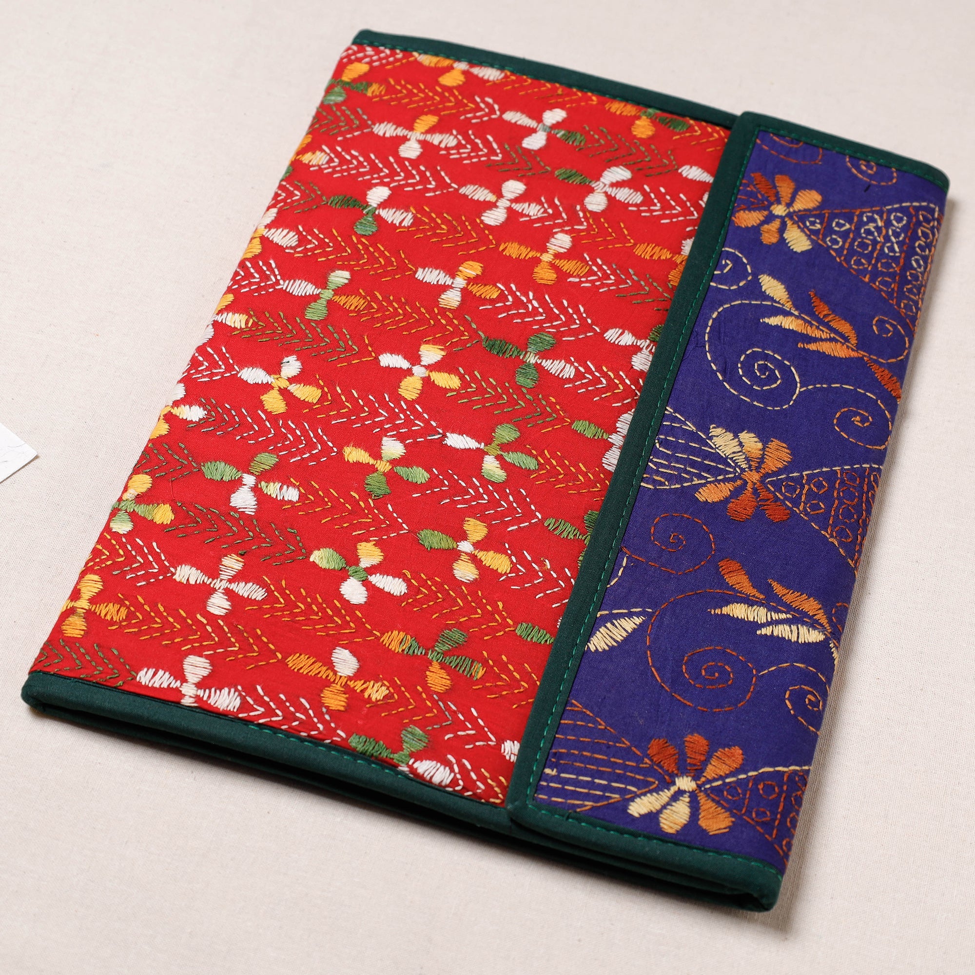ASALKAAR Bengal Kantha Work Handcrafted File Folder - view 2