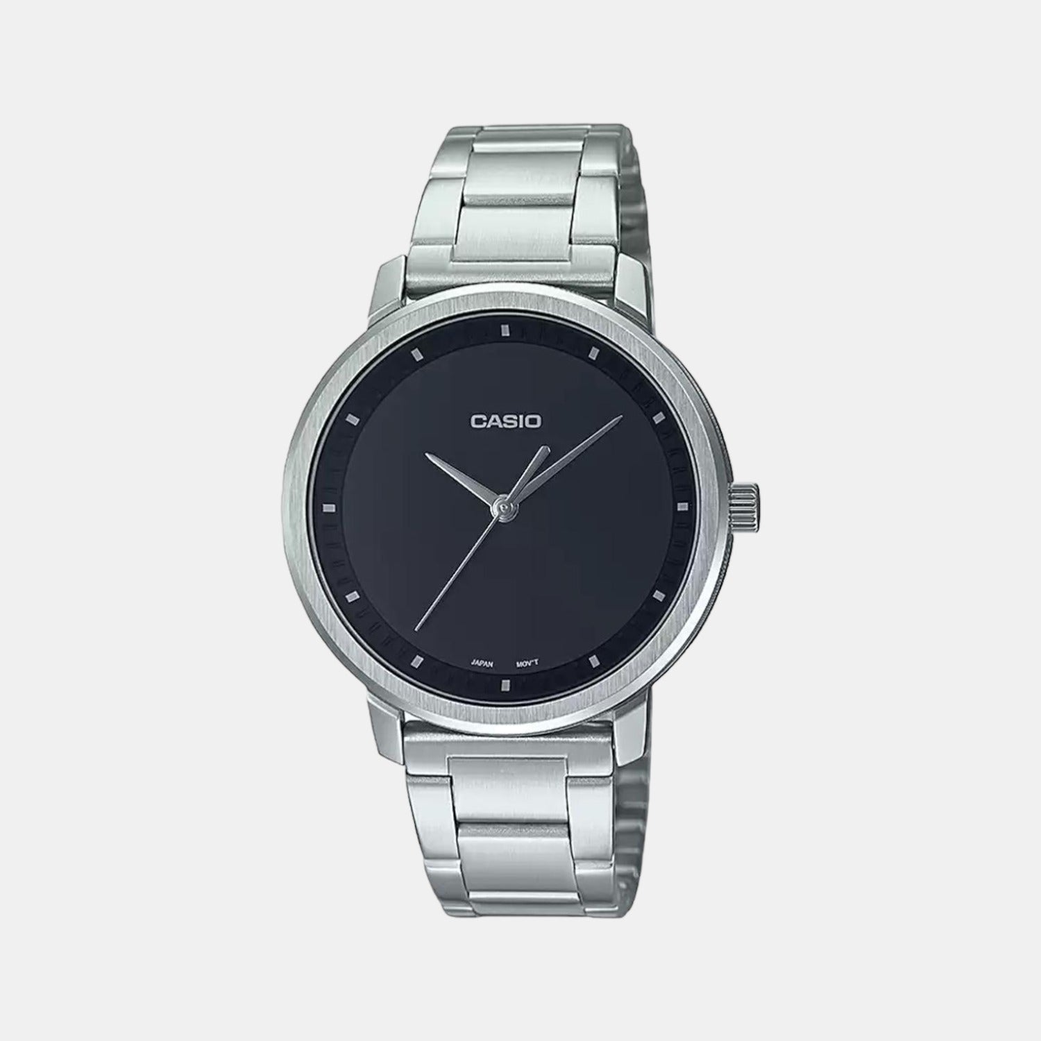 Casio Enticer Women Quartz Black Dial Analog Stainless Steel Watch A1936