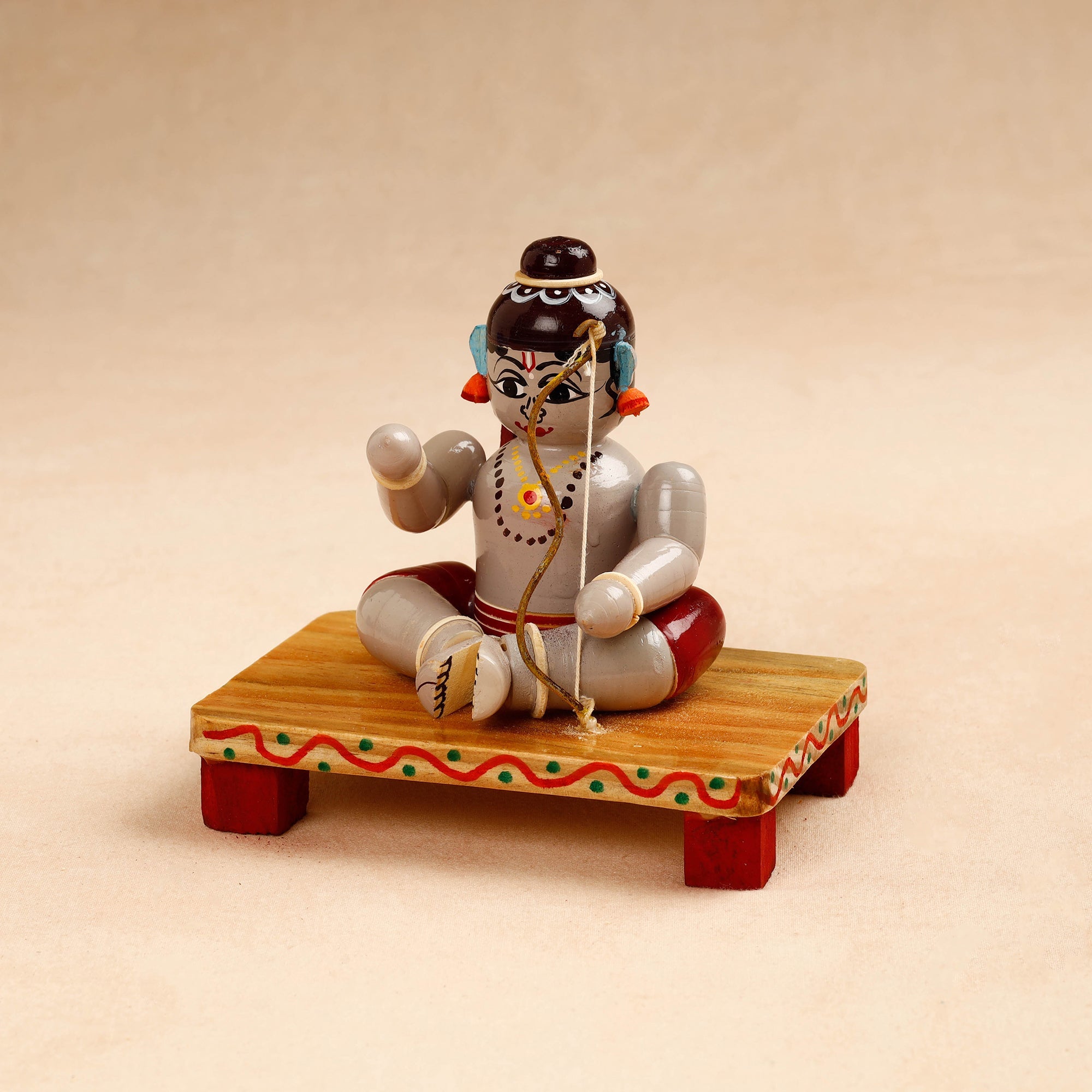 ITOKRI CRAFTS INITIATIVE Bala Rama - Etikoppaka Handcrafted Wooden Idol - view 2