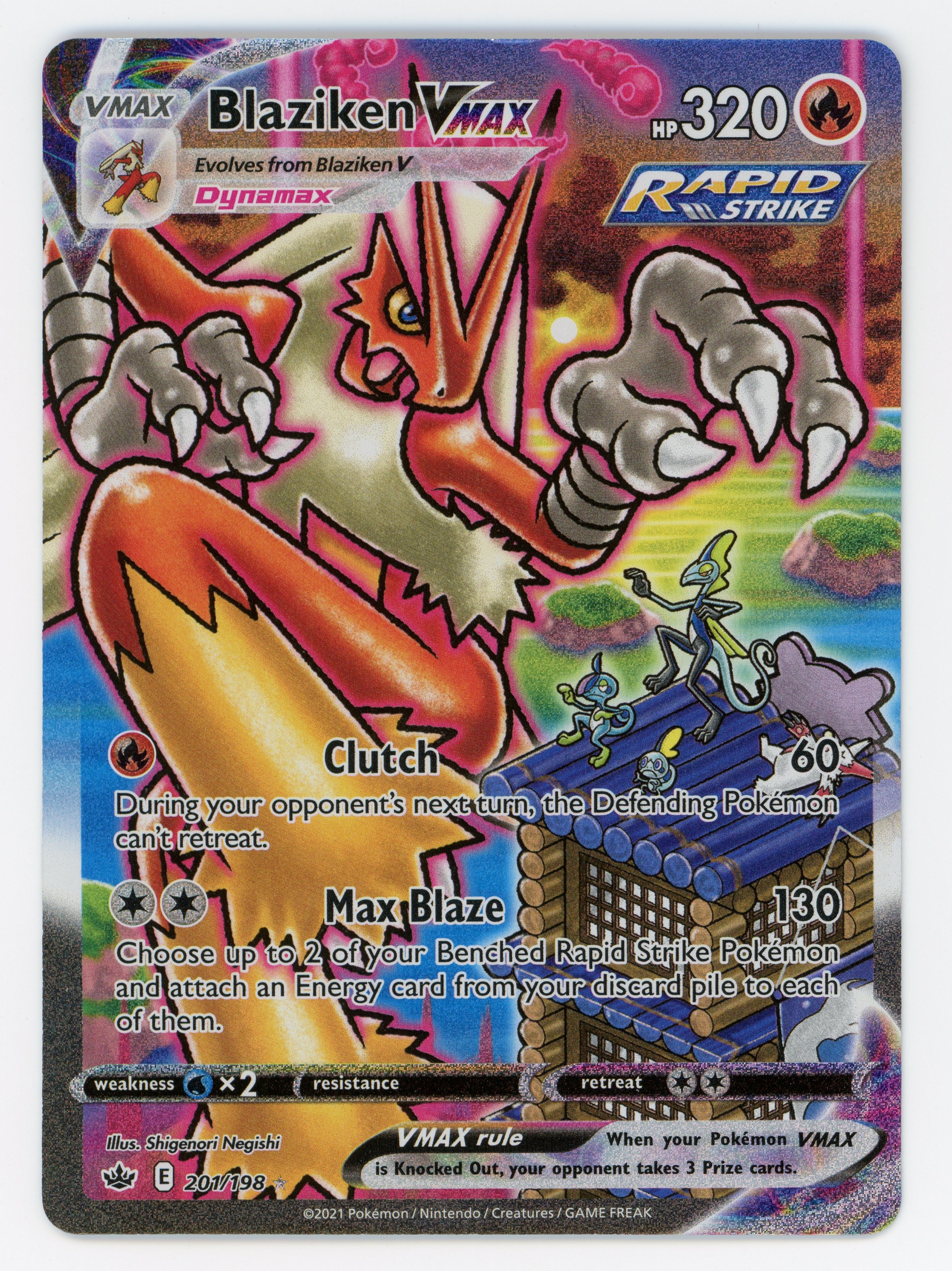 Pokémon Blaziken VMAX - 201/198 - Rare Rainbow - Secret Rare - Scan 14667