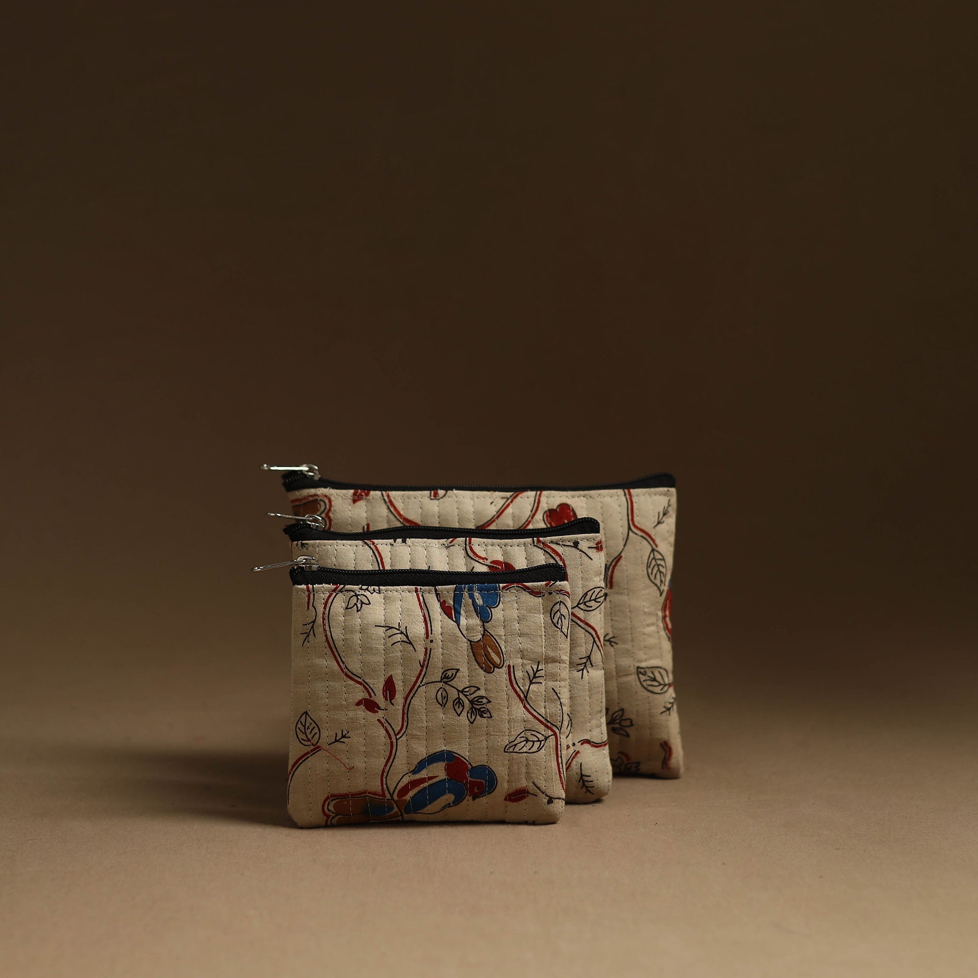NOORI BAZAR Beige - Handmade Multipurpose Utility Pouches (Set of 3) 29