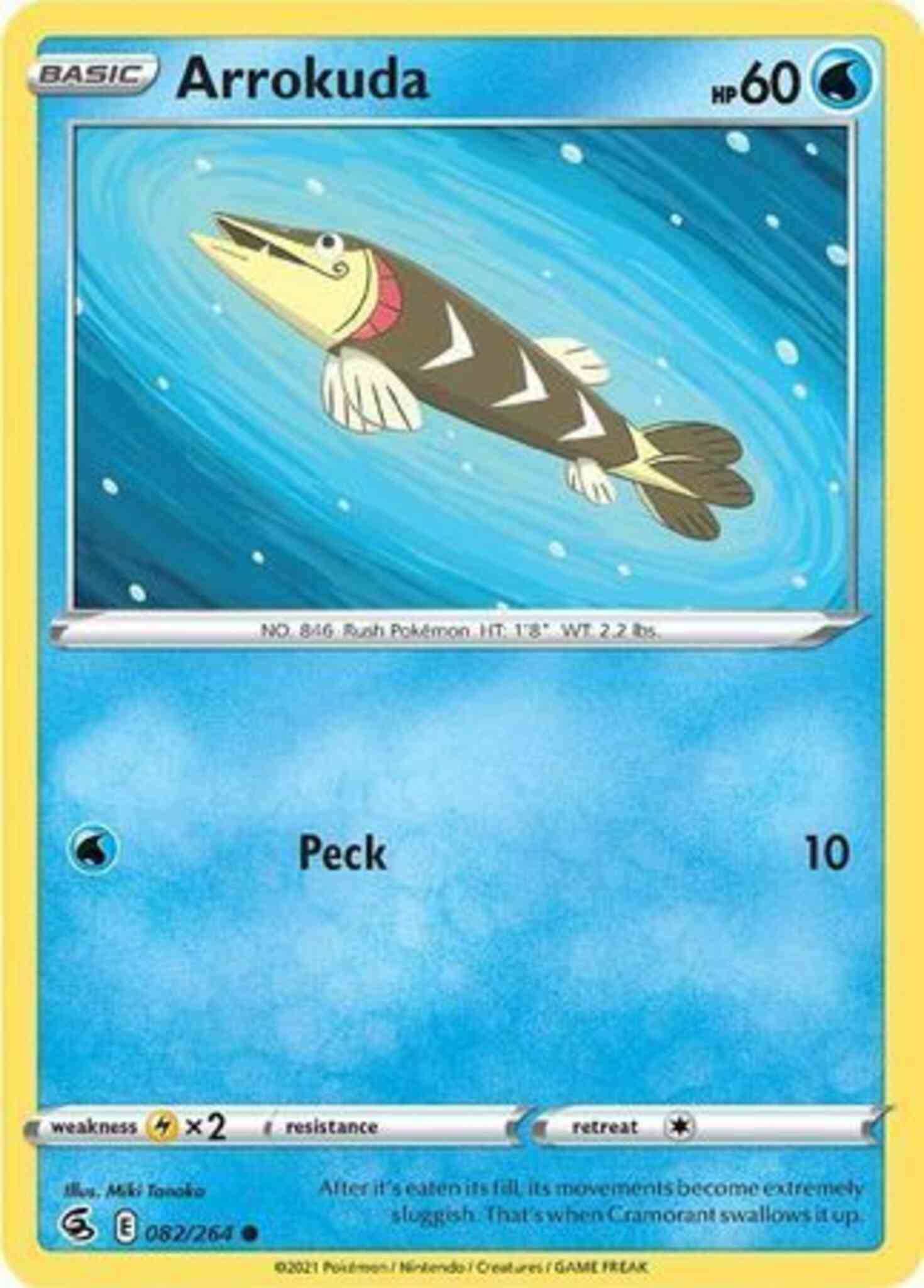 Common swsh8-082 non-holo – Pokémon Arrokuda - 082/264 - Common [SWSH8-082] [Non-Holo]
