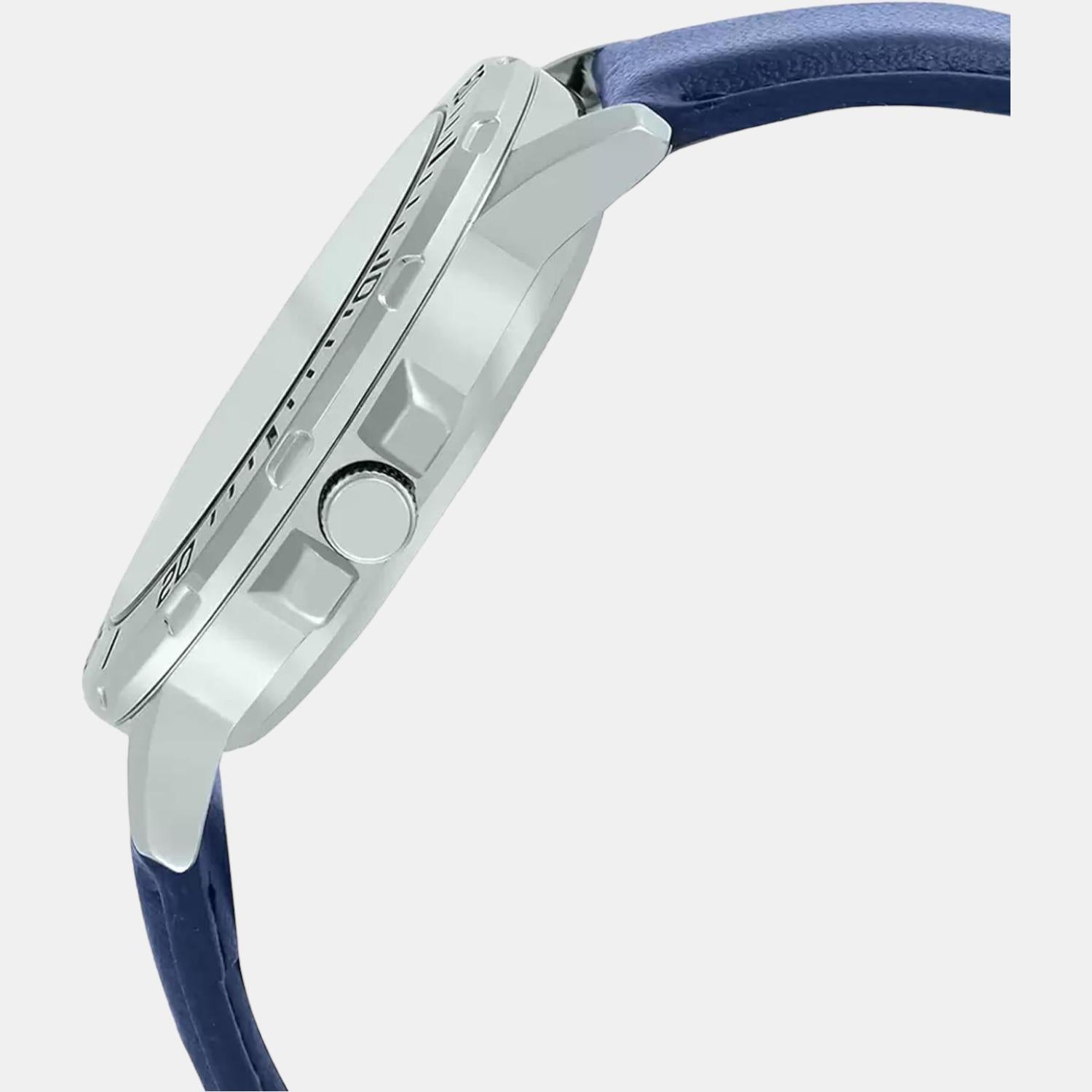 Casio Enticer Men Quartz Blue Dial Analog Leather Watch A1737 - view 3