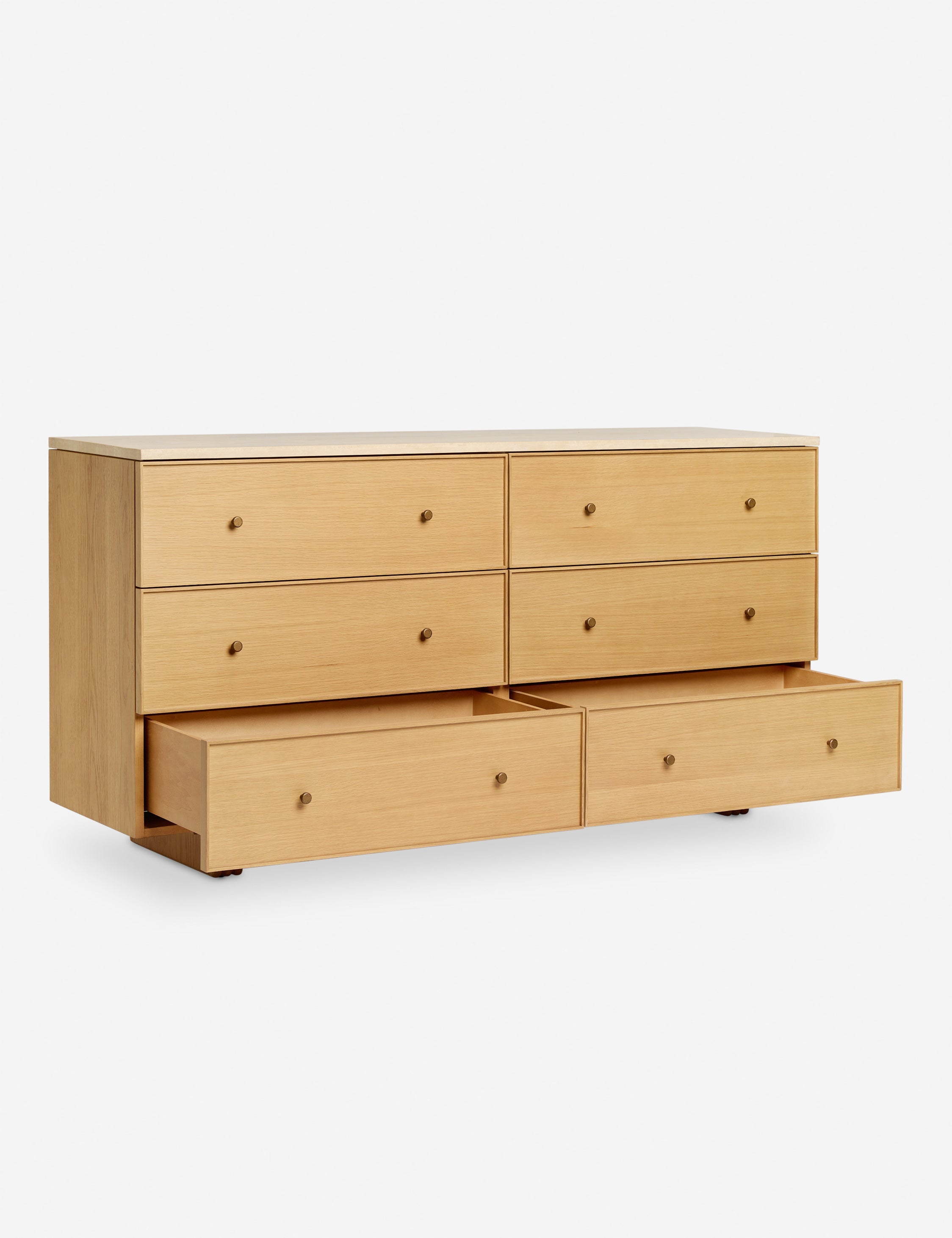 Lulu and Georgia Keshan 6-Drawer Dresser – Natural and Travertine - view 4