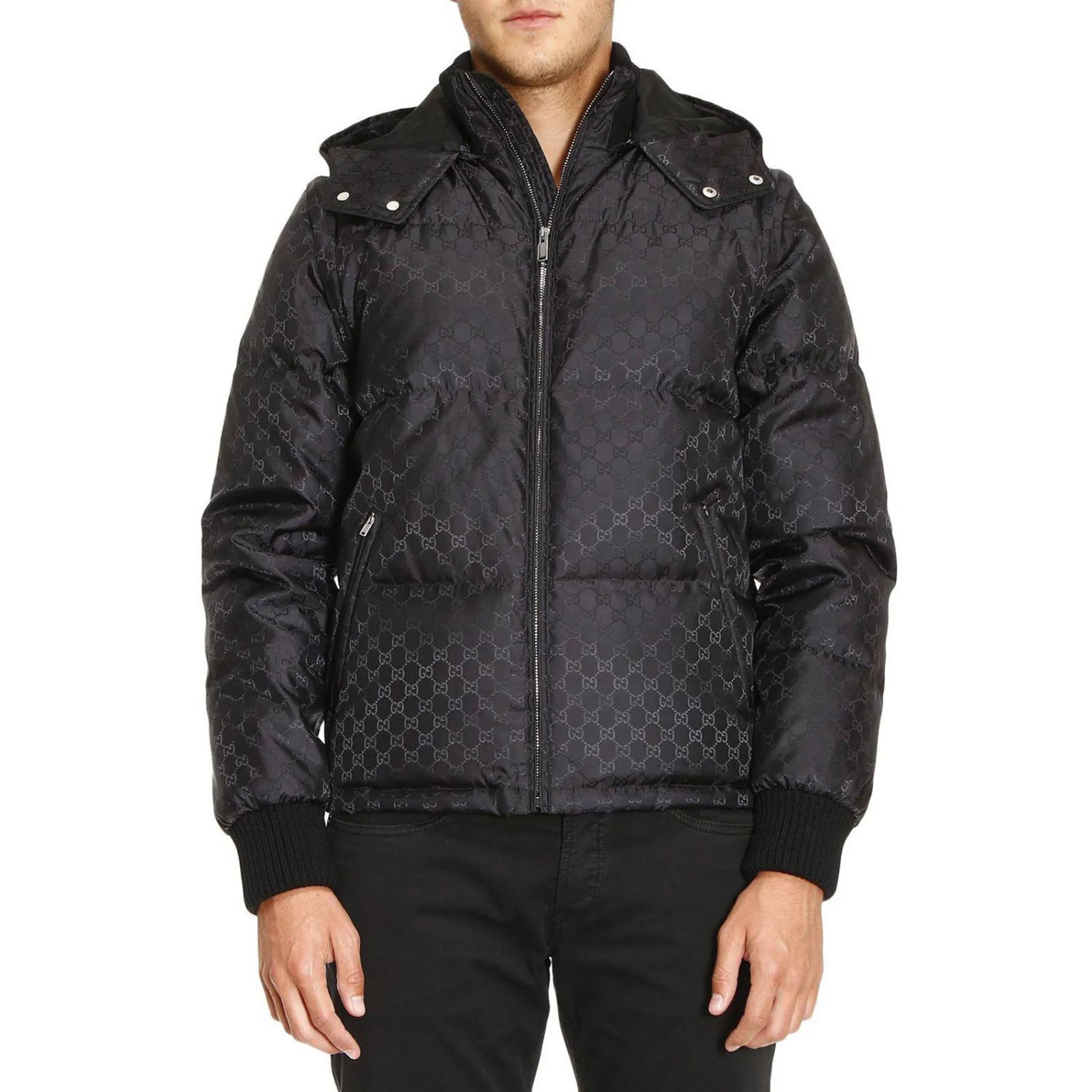 Preloved - Gucci GG Jacquard Removable Sleeves Down Jacket - view 5