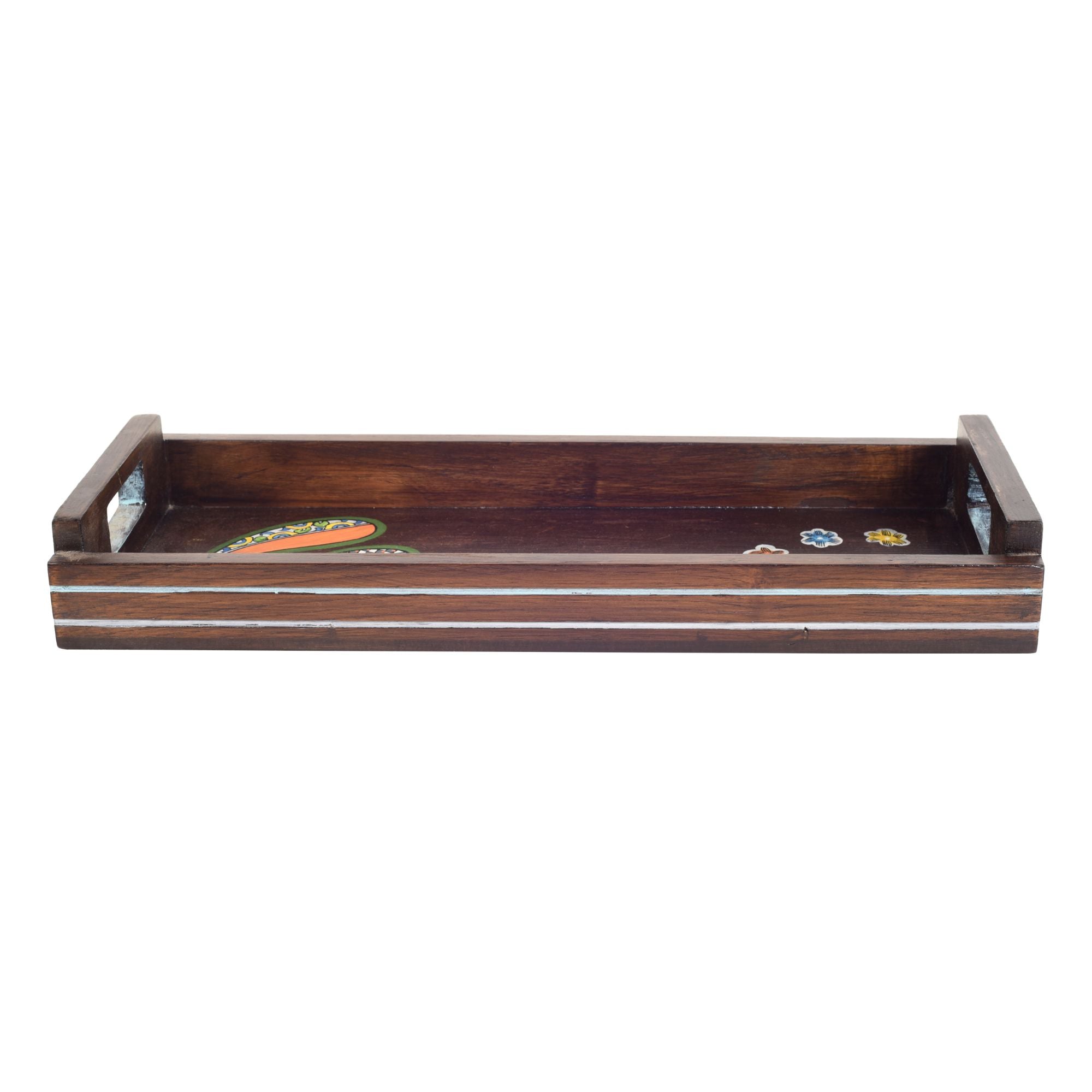 ART CREATIONS BY SUMAN SONTHALIA Brown - Blooming Leaves Serving Tray - view 4