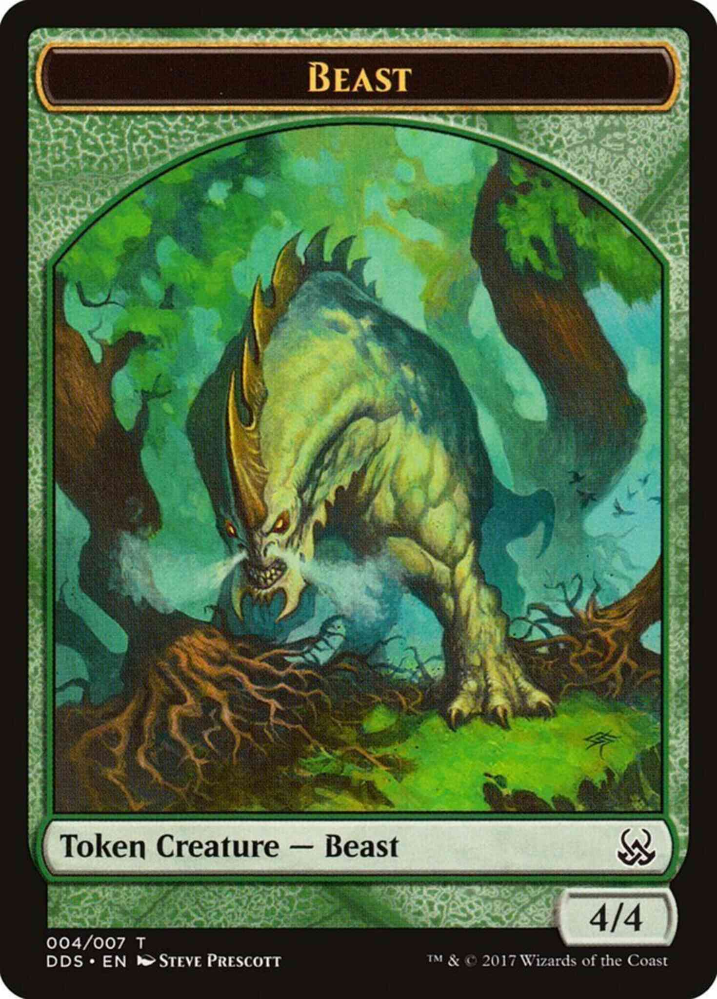 Beast token 04 – Magic Beast Token [04] [Duel Decks: Mind vs. Might Tokens] [Non-Foil]