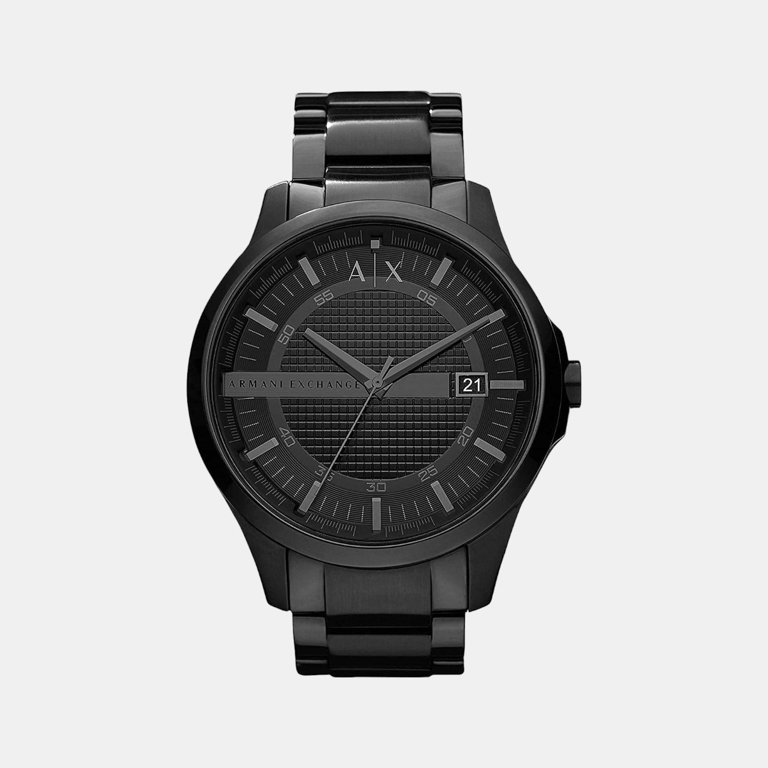 Armani Exchange Hampton Men Quartz Black Dial Analog Stainless Steel Watch AX2104