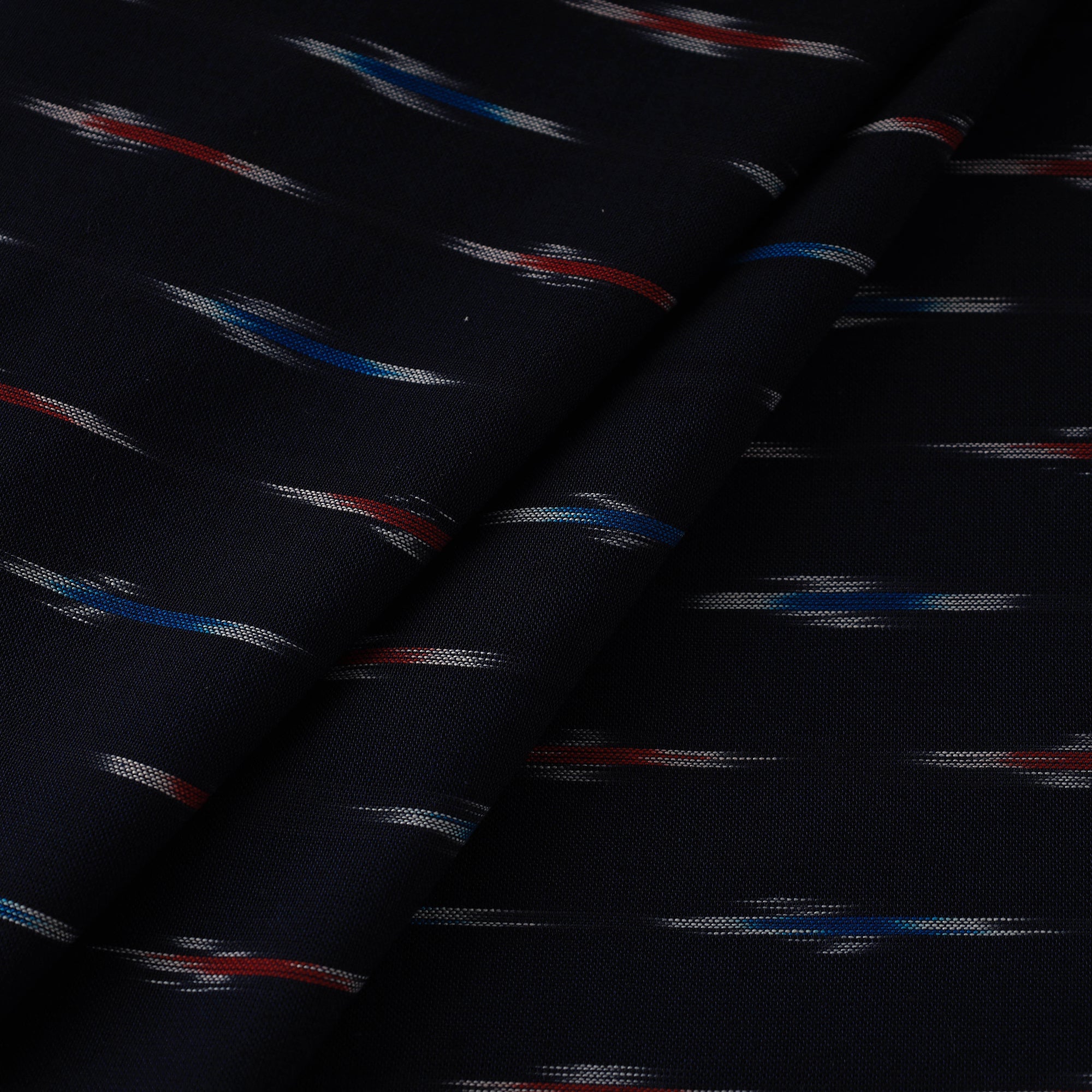 SOUTH KARGHA Black - Handloom Cotton Pochampally Ikat Fabric 01 - view 2
