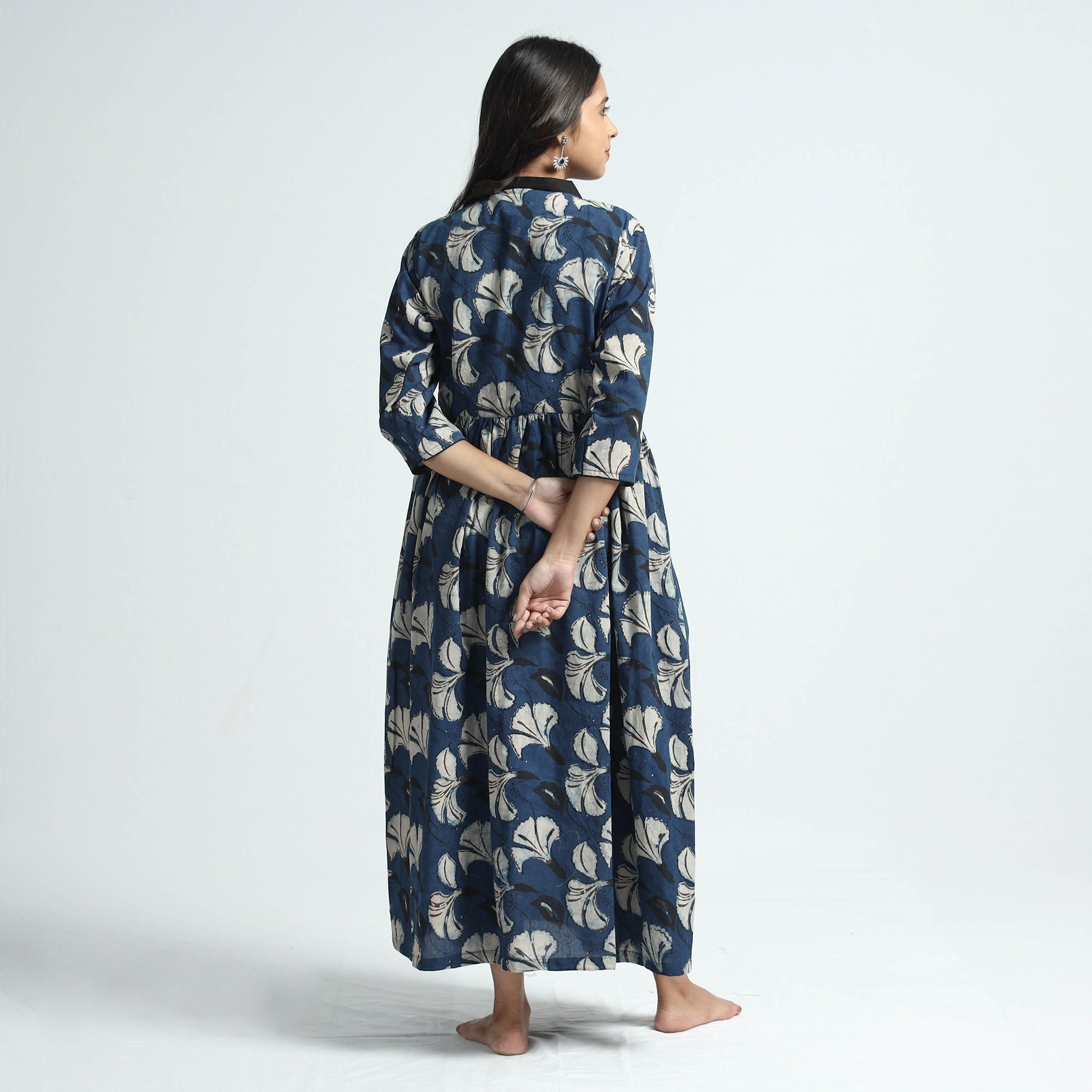 ITOKRI CASUALS Blue - Bindaas Art Block Printed Cotton Dress - view 6