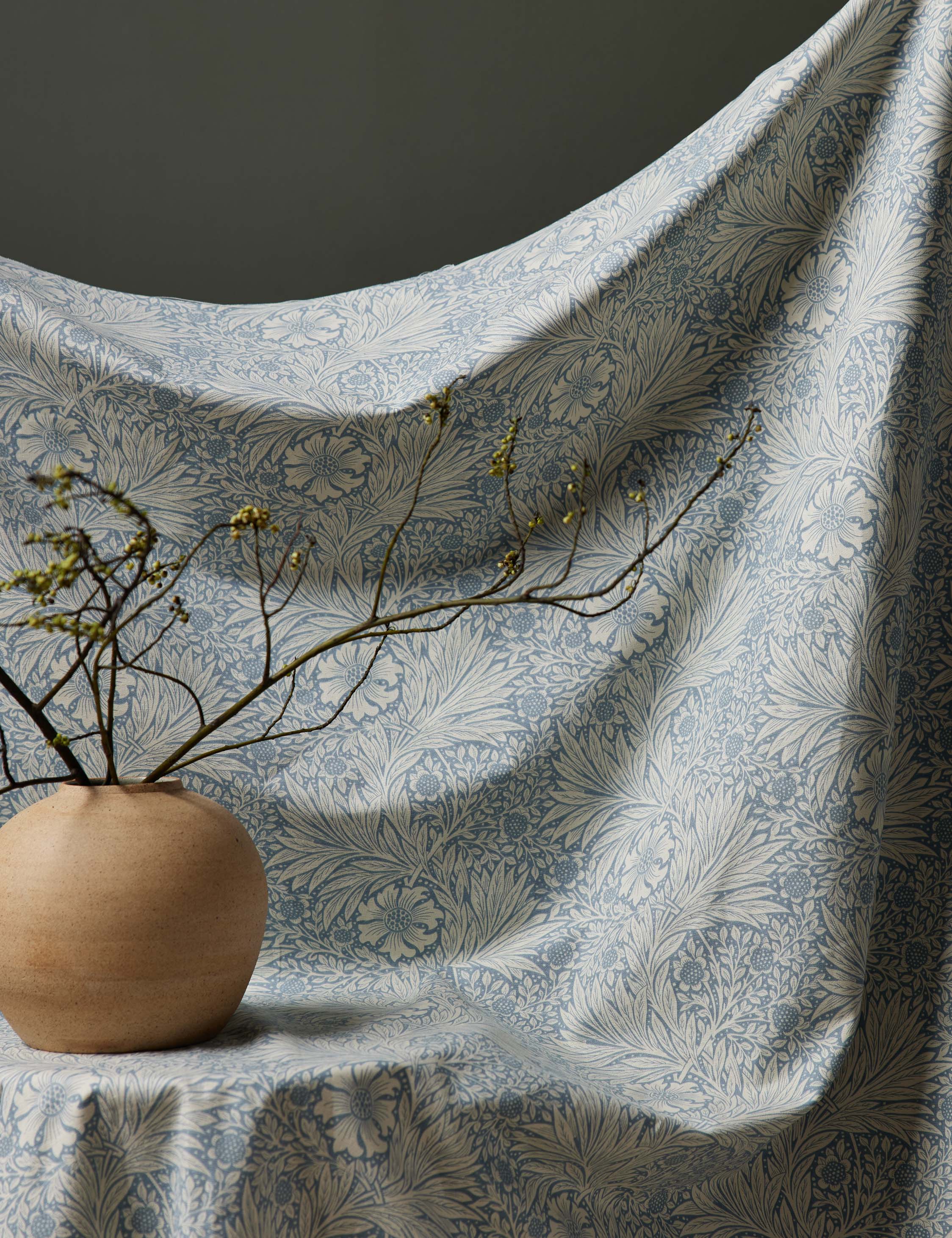 Lulu and Georgia Marigold Linen Blend Fabric by Morris & Co.
