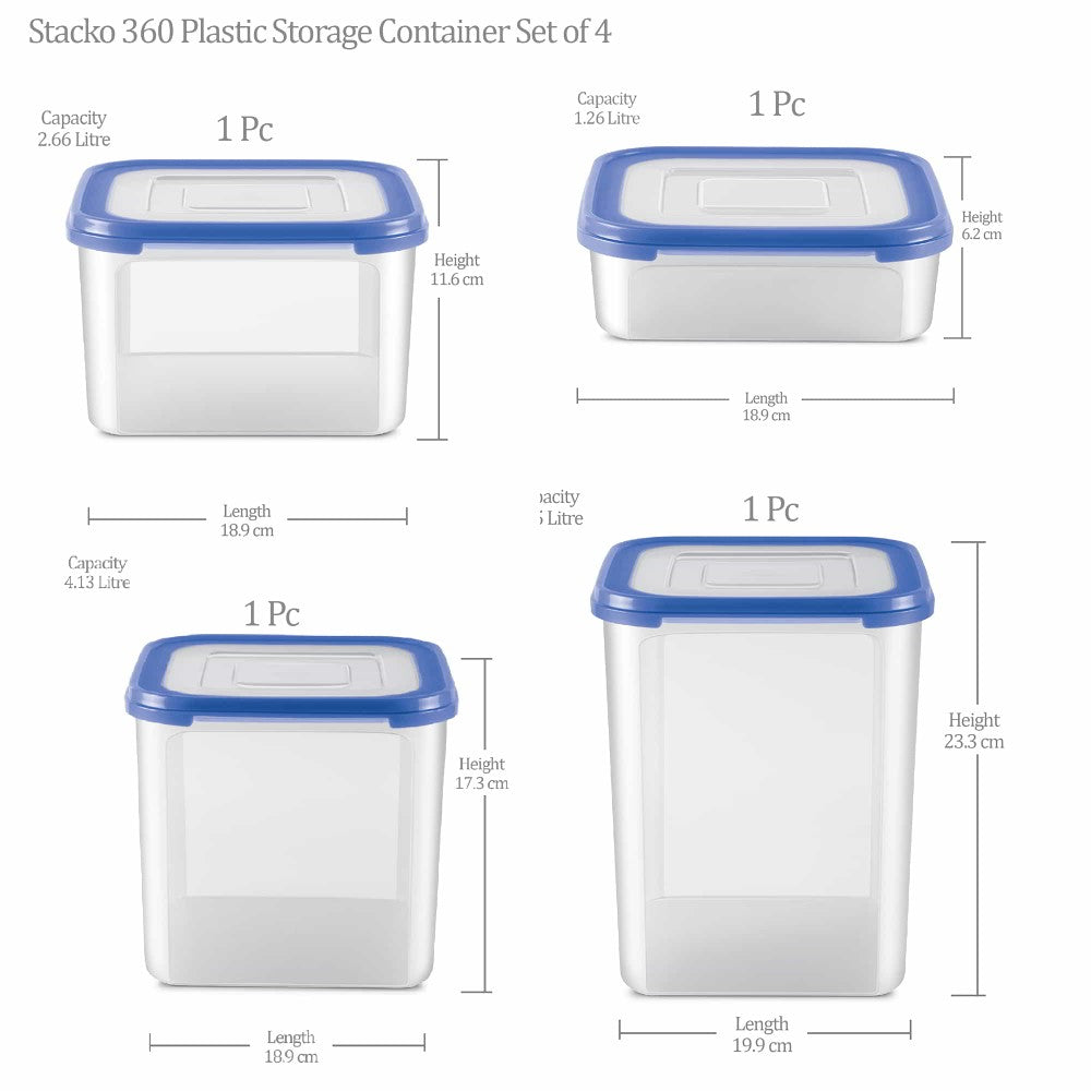 Stacko 360 Square Container (Milton) – Blue - view 7