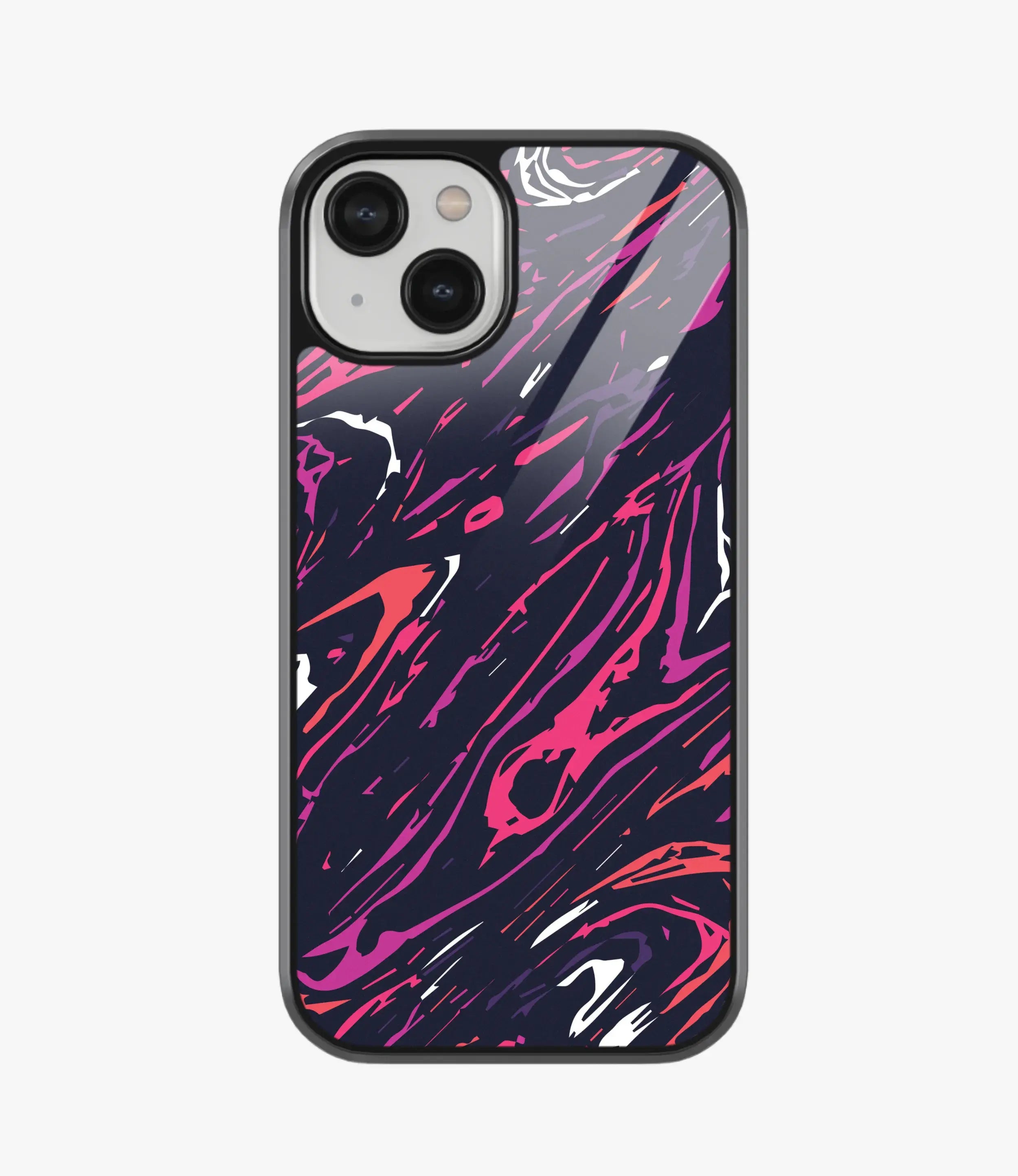 The Case Company Abstract Spectrum Waves Pattern Glass Case