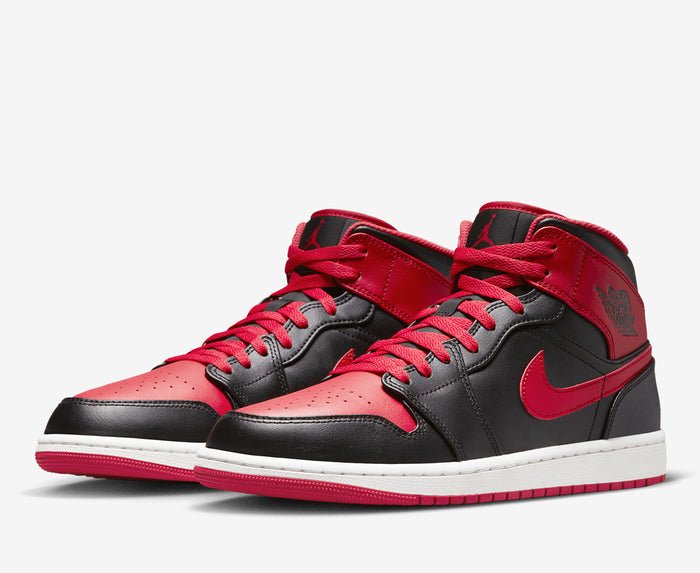 Air Jordan 1 Mid Black Fire Red Sale - view 2