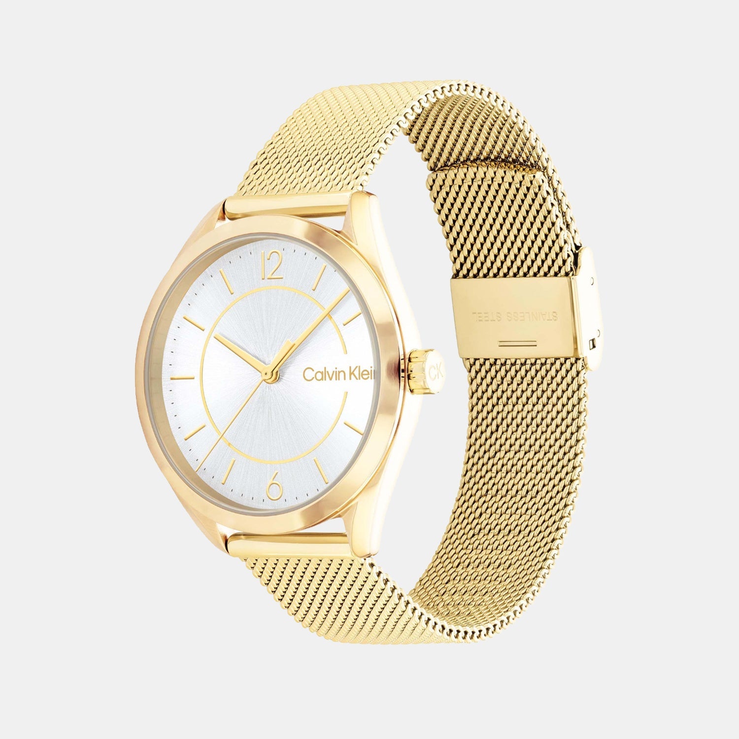 Calvin Klein Essentials 3H Women Quartz Silver Dial Analog Stainless Steel Watch 25200195 - view 3