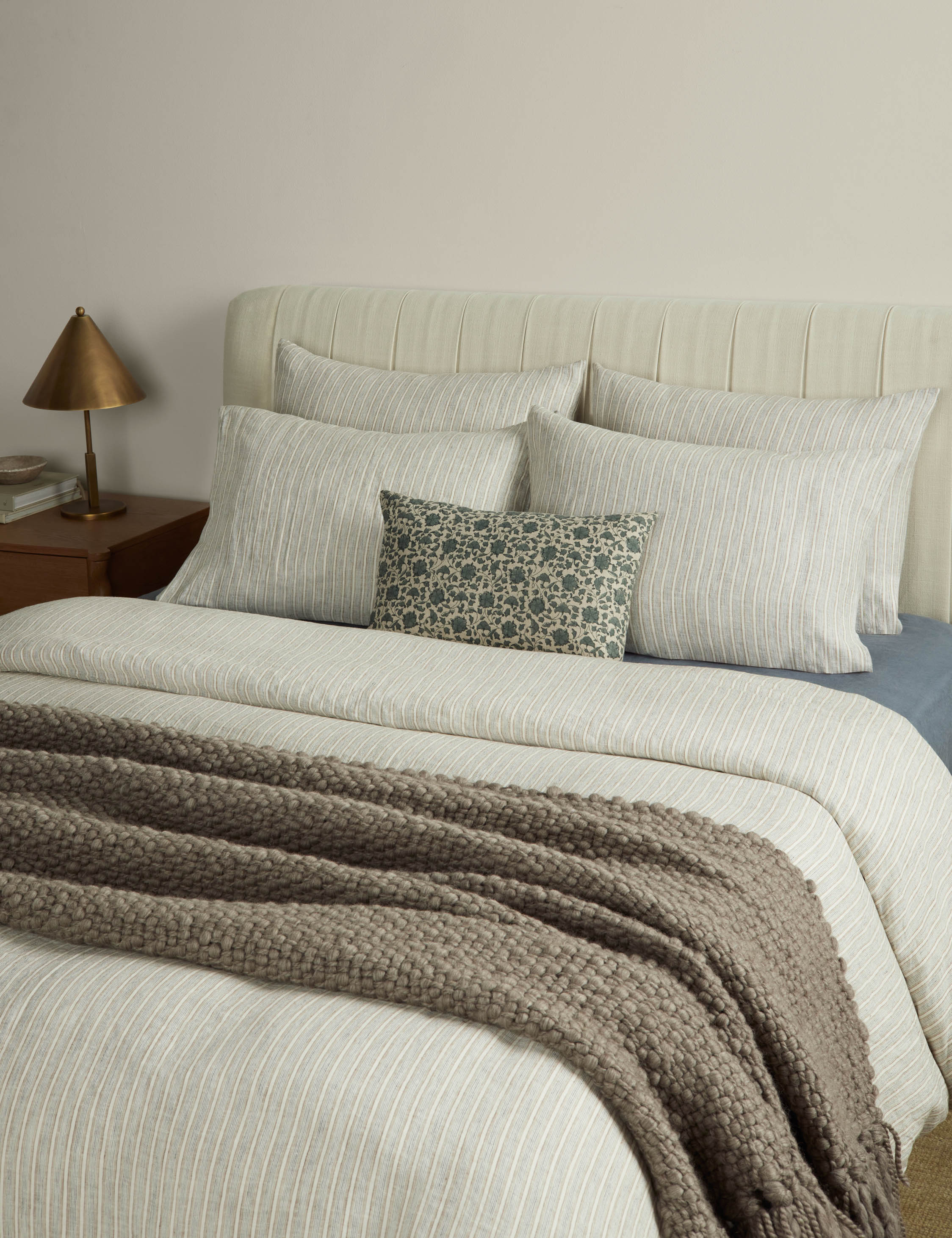 Lulu and Georgia Eadlin Striped European Flax Linen® Duvet Cover - view 2