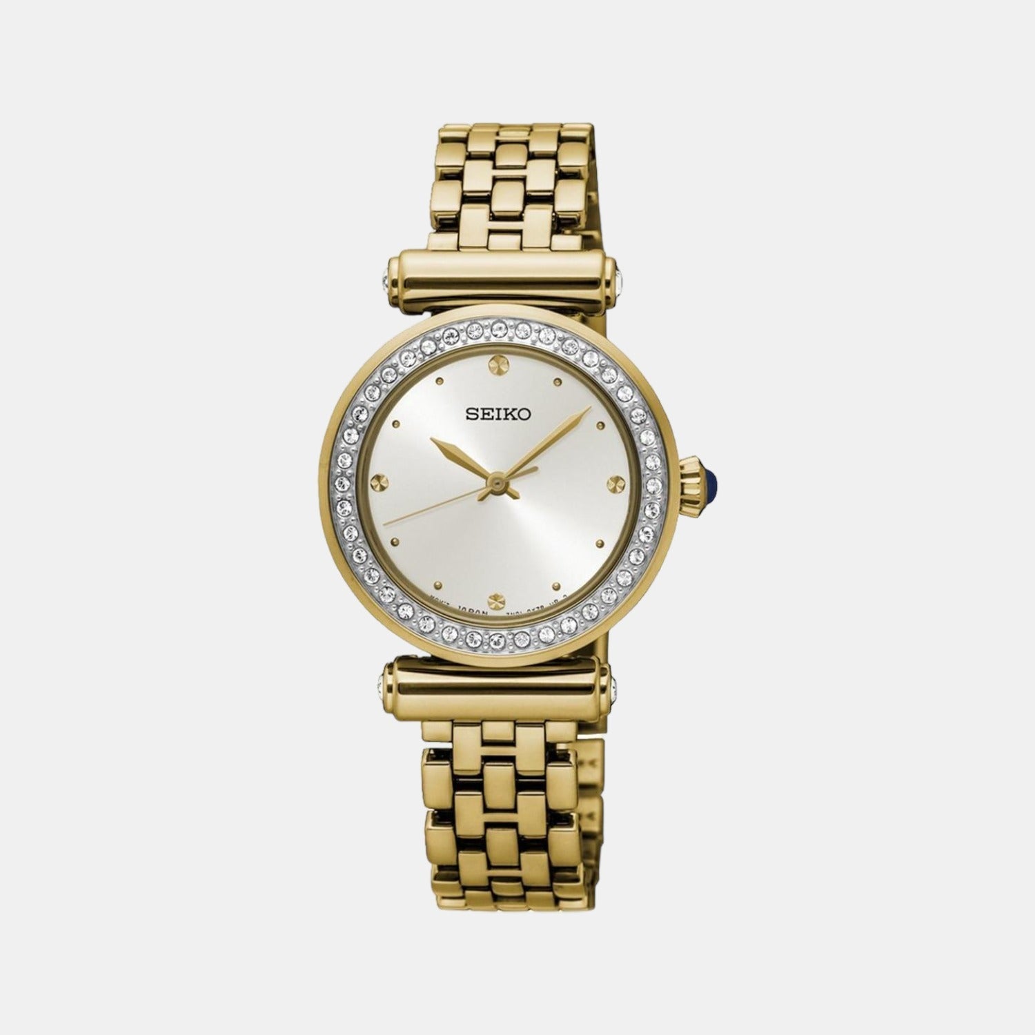 Seiko Dress Women Quartz White Dial Analog Stainless Steel Watch SRZ468P1