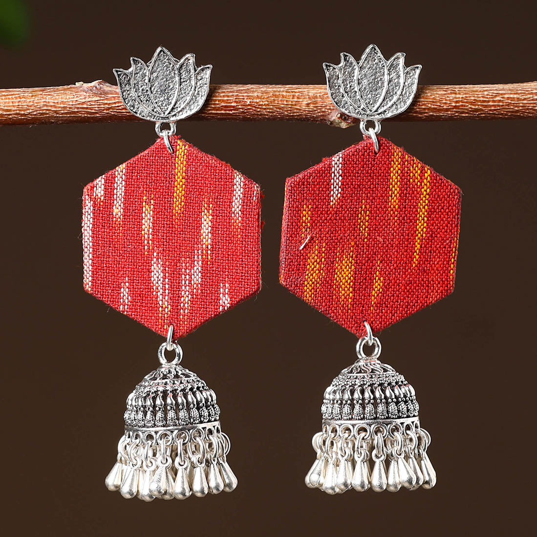 JALPARI Anupa Handcrafted GS Fabart Earrings - view 2