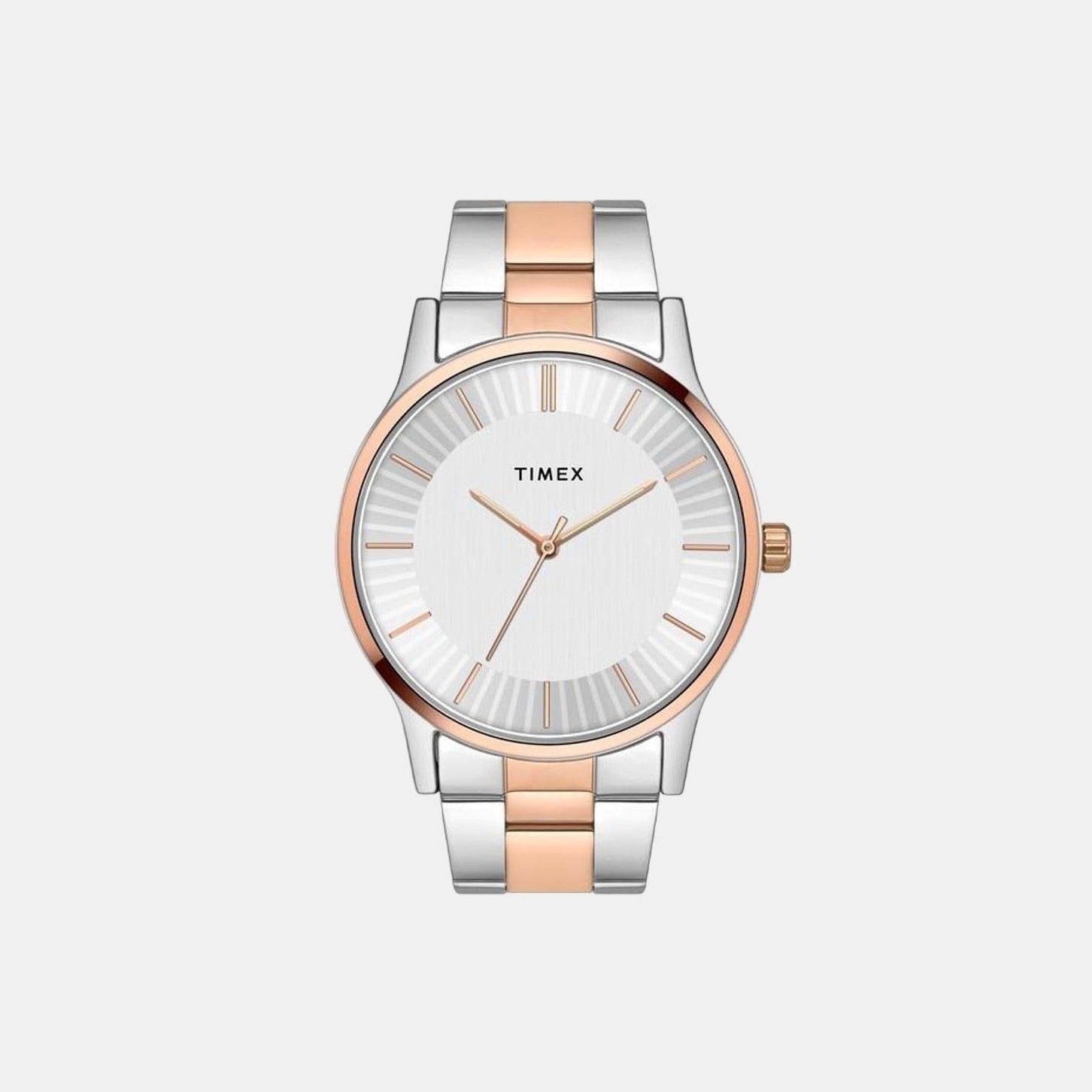 Timex Fashion Men Quartz White Dial Analog Stainless Steel Watch TW0TG8308