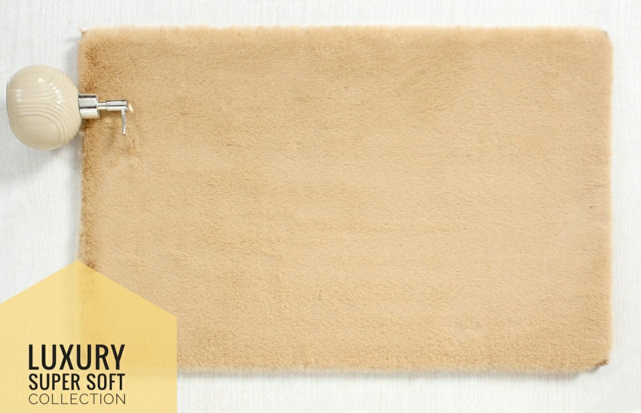 Urban Space Home Furnishing Luxury Bathroom Rug Mats, super soft anti slip bath mats, super absorbent bathroom rug - Rabbit fur, Light tones - view 4