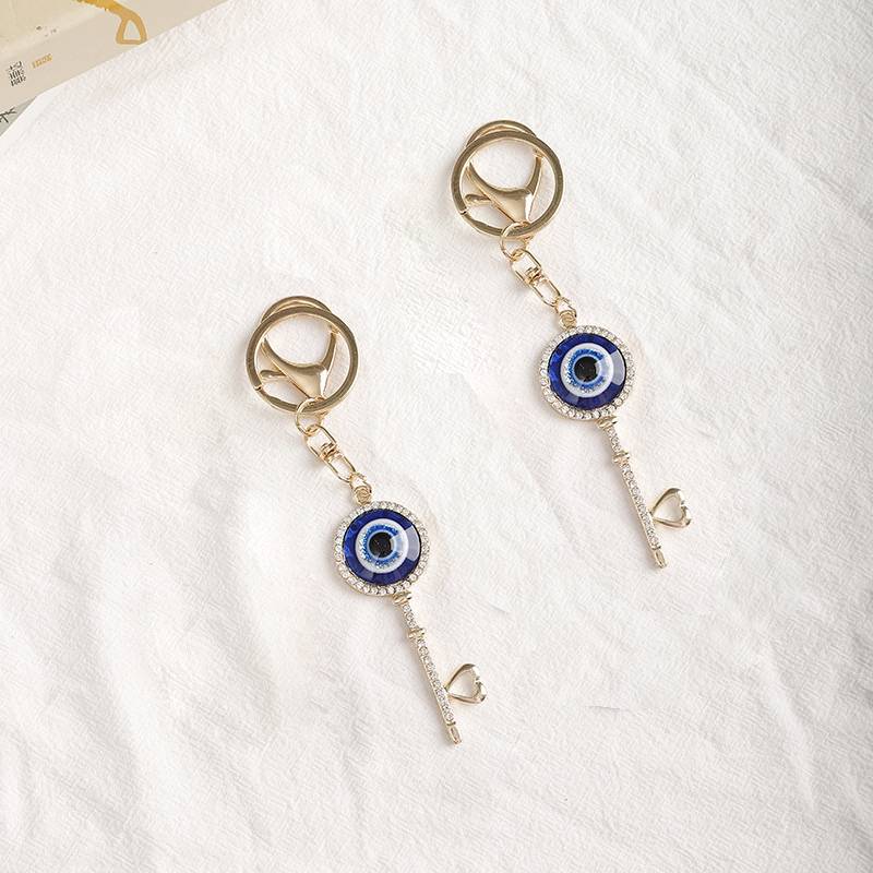 Peeperly Rhinestone Ocean Eyes Keychain