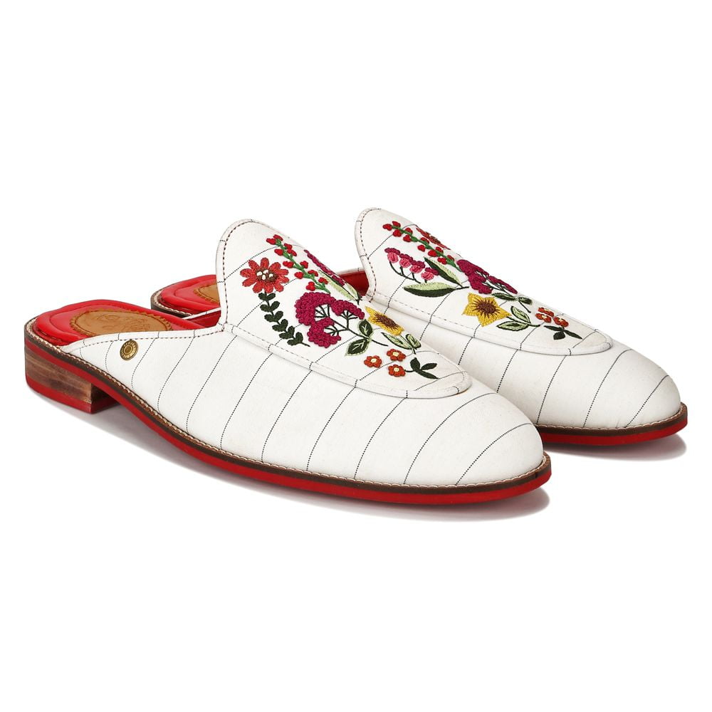 Banjaaran India Blanc White Mule for Men (discontinued)
