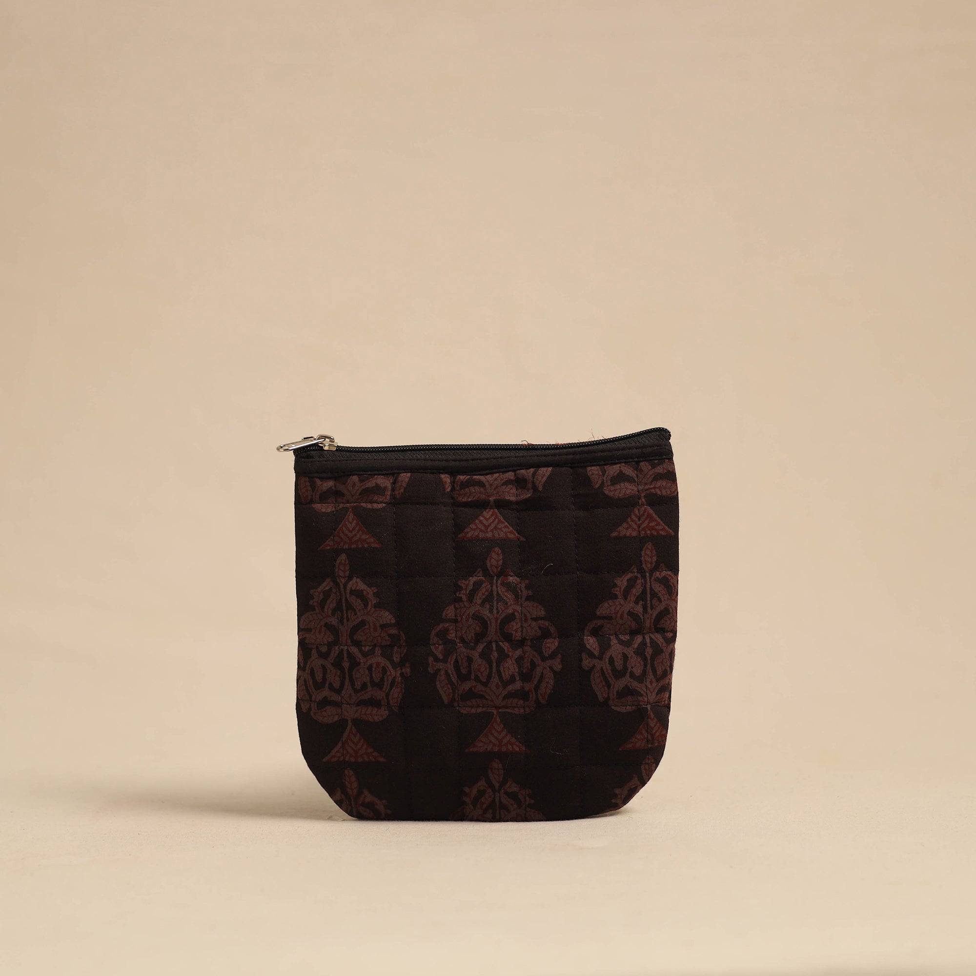 NOORI BAZAR Brown - Handmade Quilted Cotton Utility Pouch 03