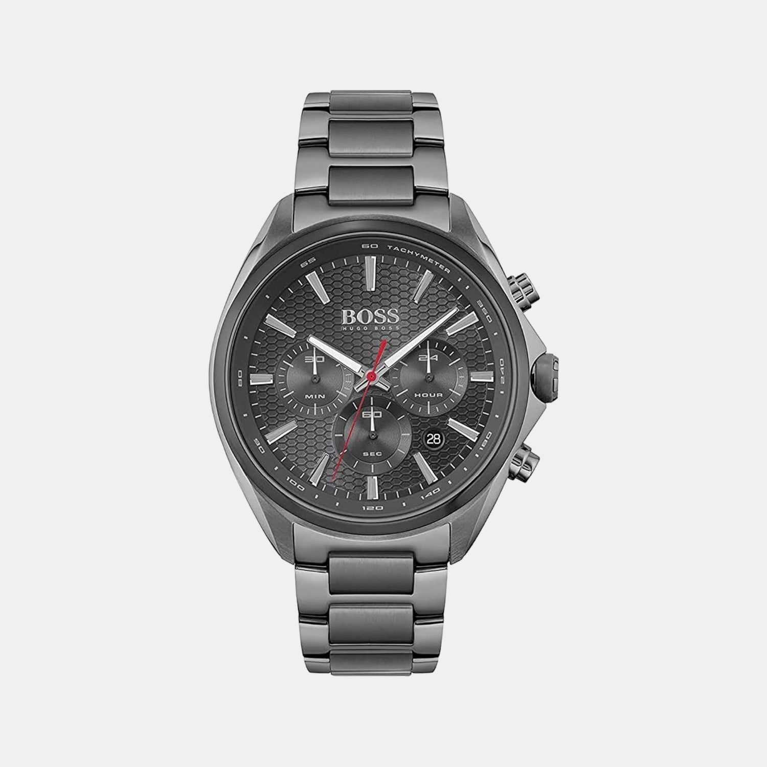 Boss Distinct Men Quartz Grey Dial Chronograph Stainless Steel Watch 1513858
