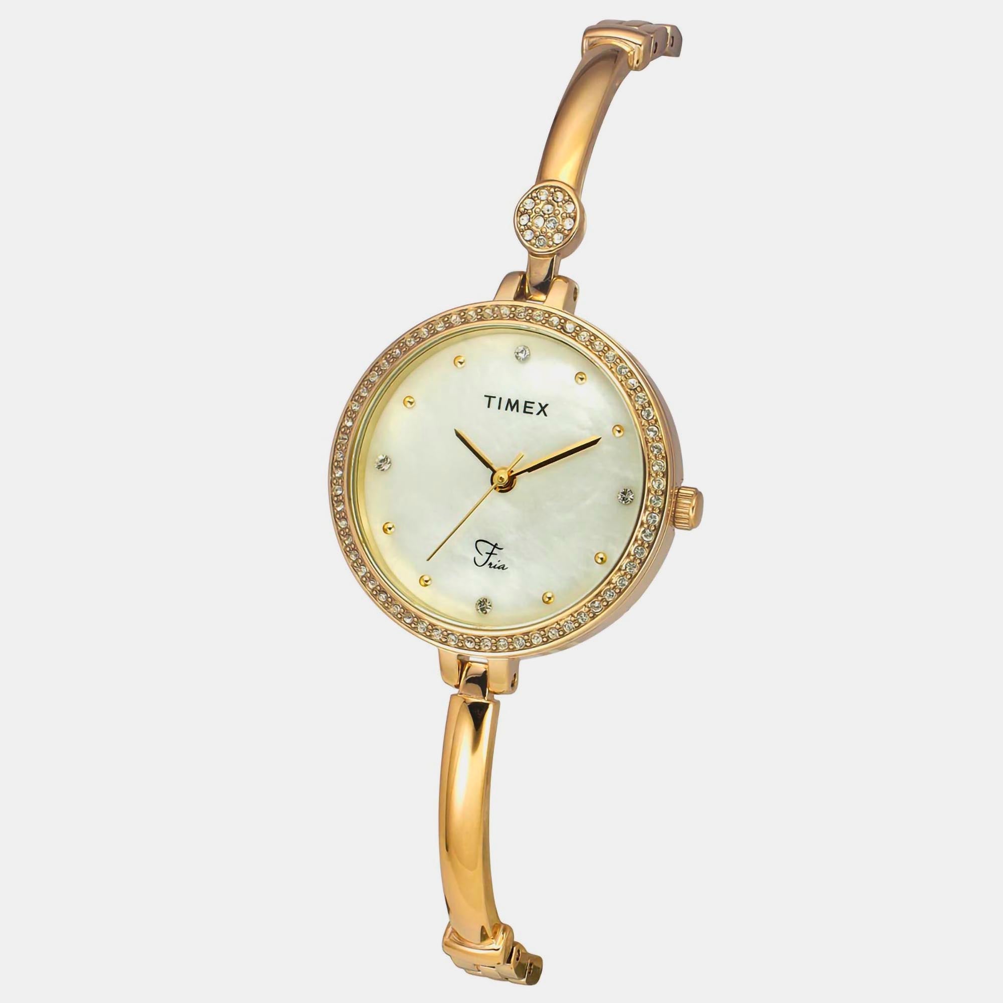 Timex Fria Women Quartz Mother Of Pearl Dial Analog Brass Watch TWEL18401 - view 4