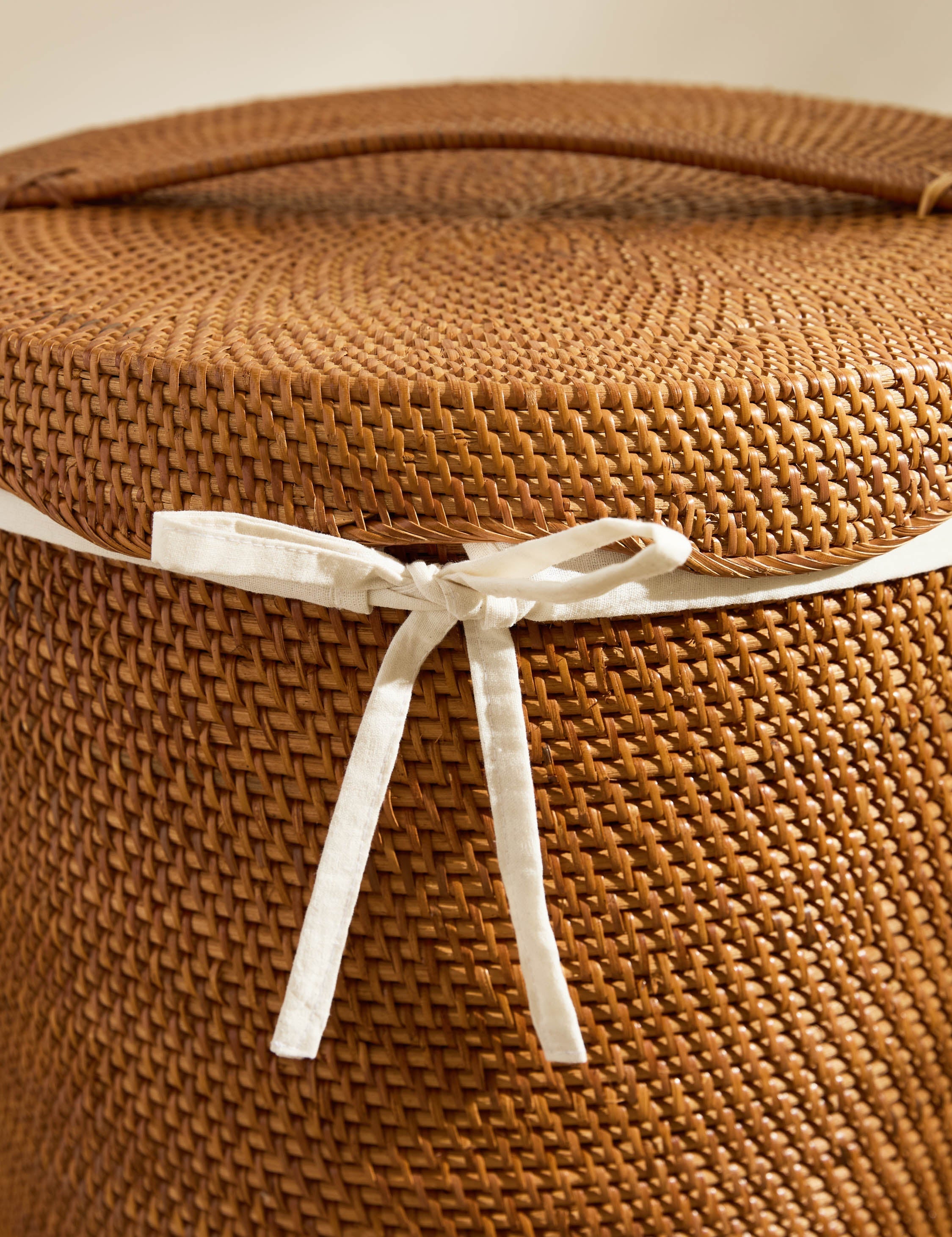 Lulu and Georgia Tyna Rattan Lidded Hamper – Natural - view 5