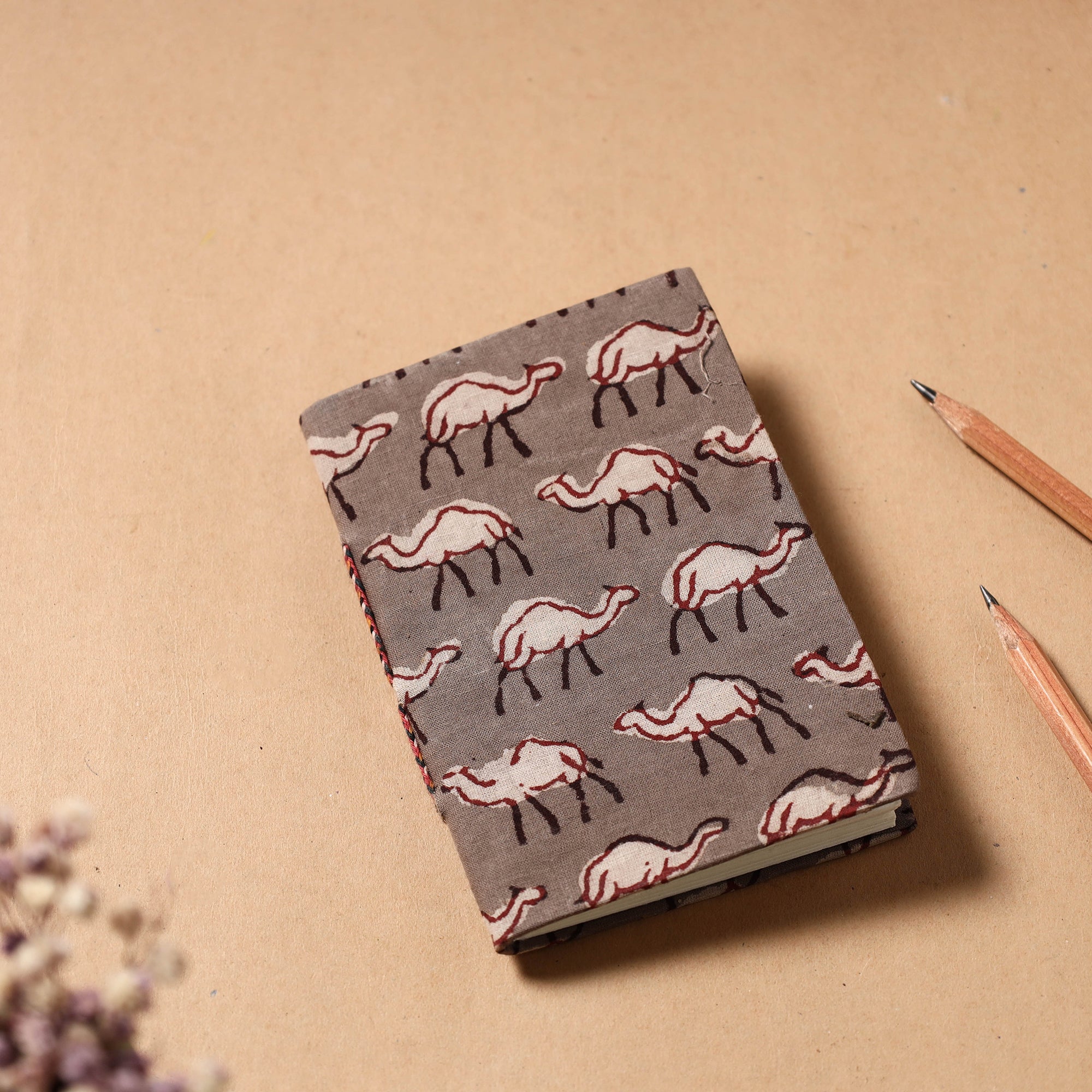 BINDAAS UNLIMITED Brown - Bindaas Fabric Cover Handmade Paper Notebook (5 x 3.5 in)