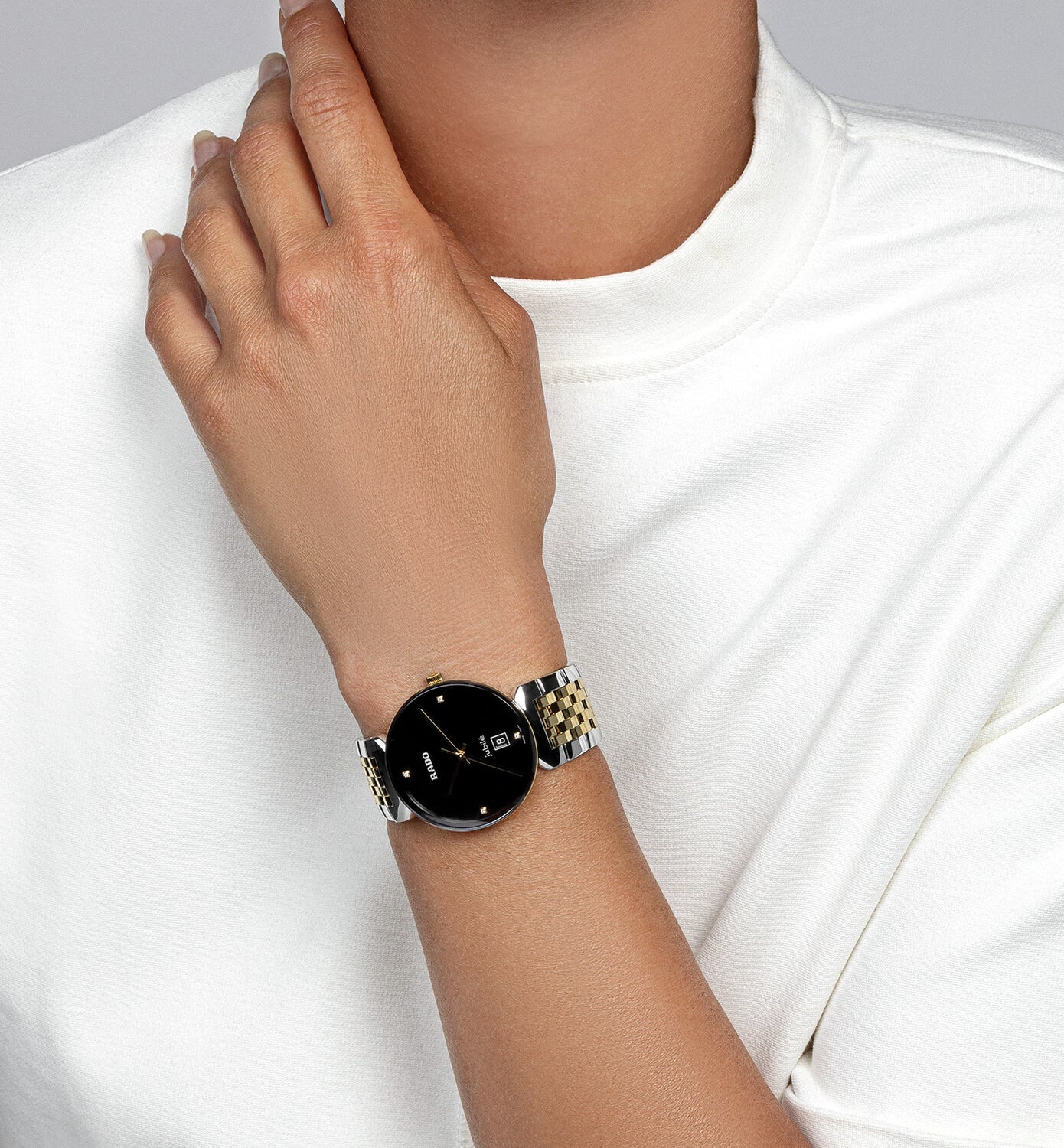 Rado Florence Unisex Quartz Black Dial Analog Stainless Steel Watch R48912703 - view 6
