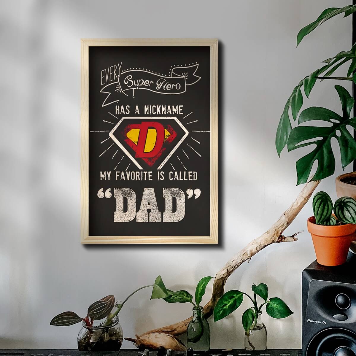Bigsmall_cc Superhero Dad Wooden Wall Art - view 4