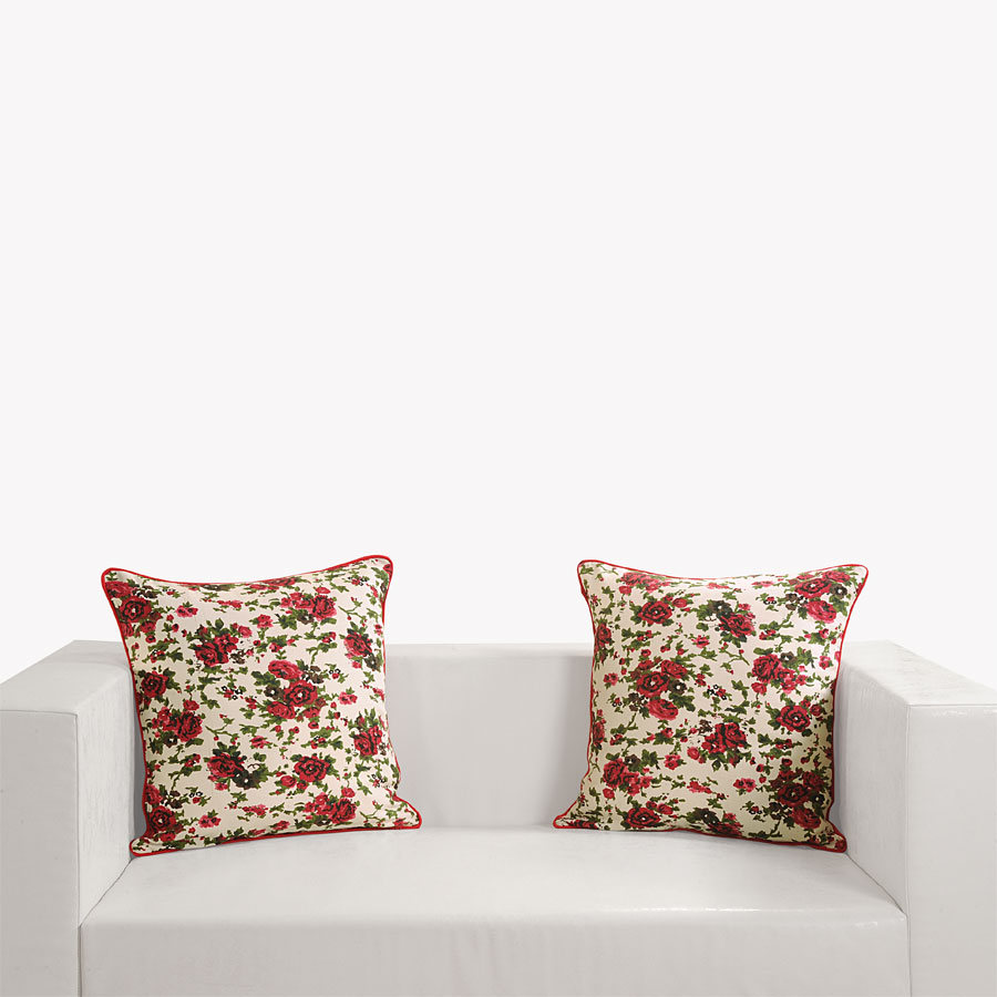 Swayam India Vintage Floral Printed Cushion Covers 6904 - view 2