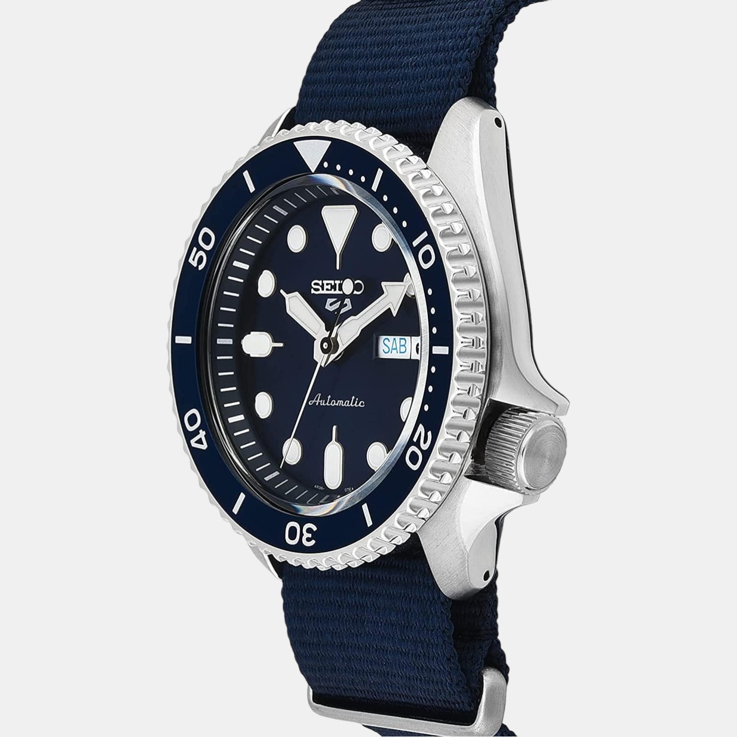Seiko 5 Sports Men Automatic Blue Dial Analog Nylon Watch SRPD51K2 - view 2