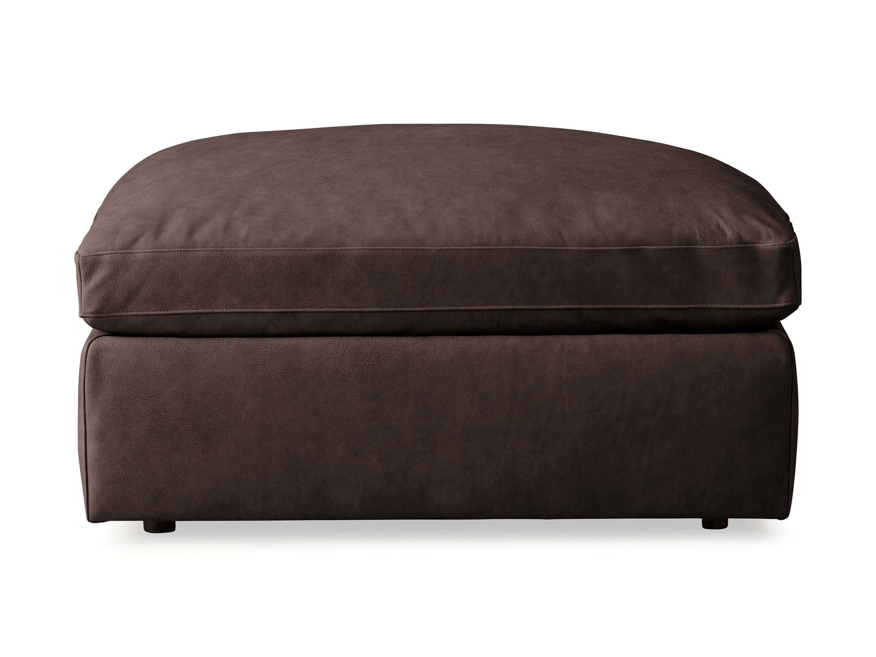 Arhaus Beale Leather Square Ottoman