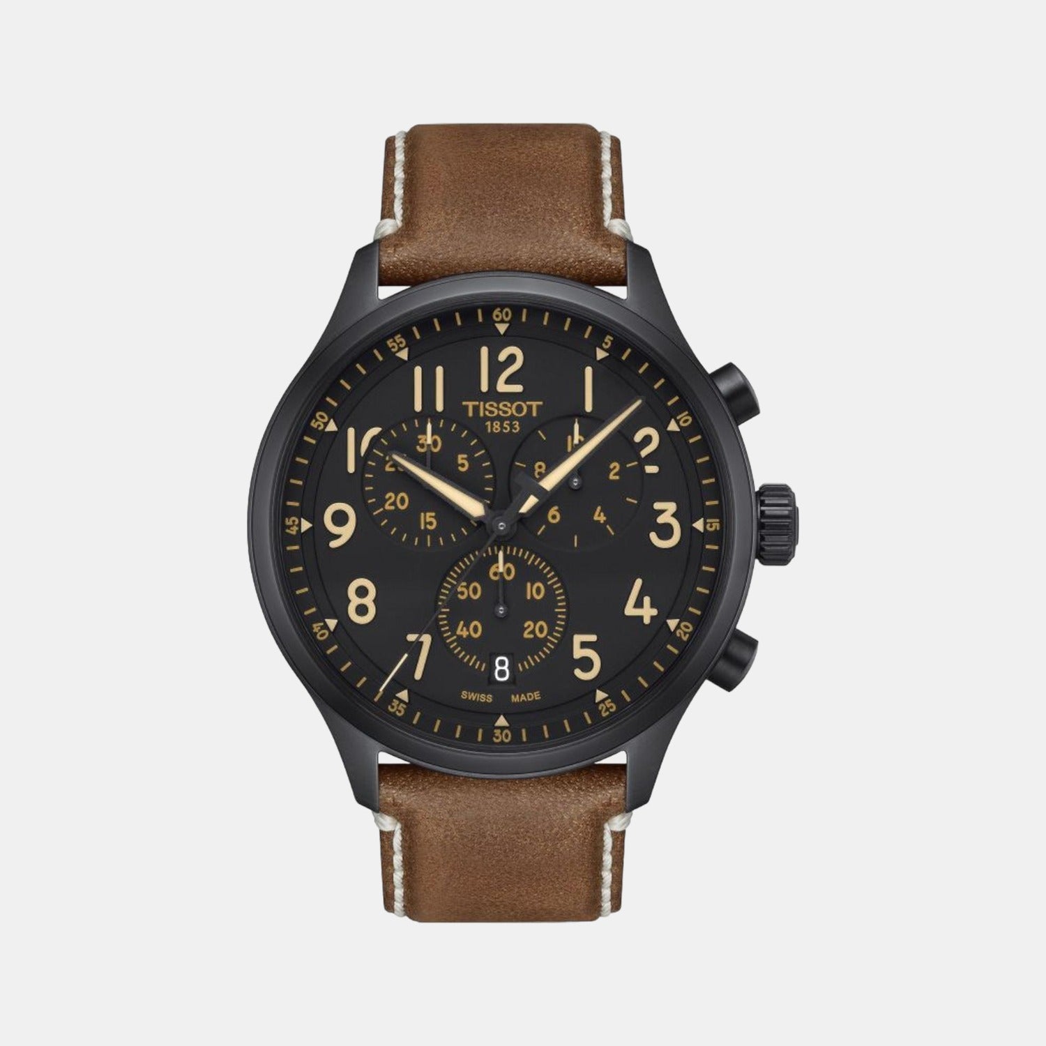 Tissot Chrono Xl Men Leather Watch T1166173605203