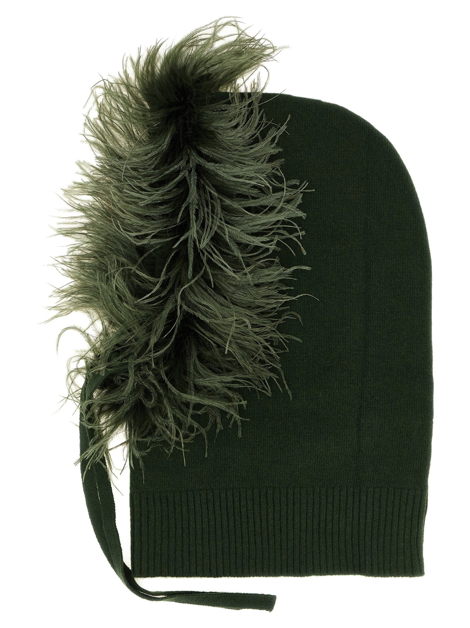 P.A.R.O.S.H. Balaclava With Feathers – 100% virgin wool - view 2