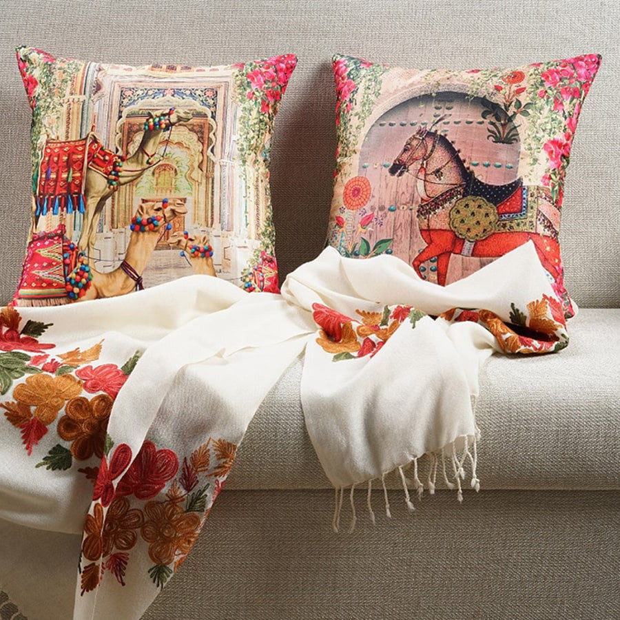Swayam India Digital Printed Dupion Cushion Covers-5270 - view 2