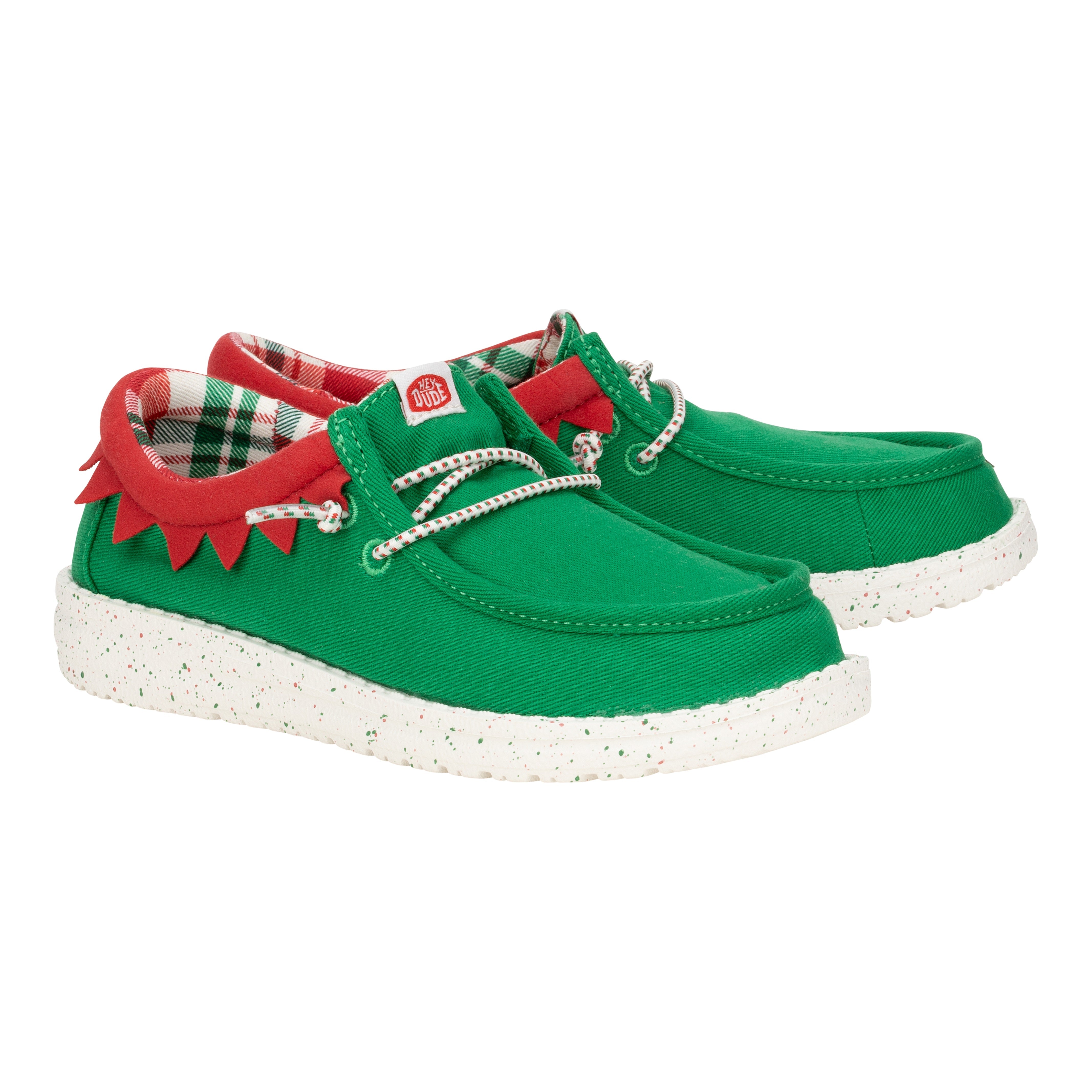 HEYDUDE shoes Wally Youth Holiday Elf - Green/Red - view 2