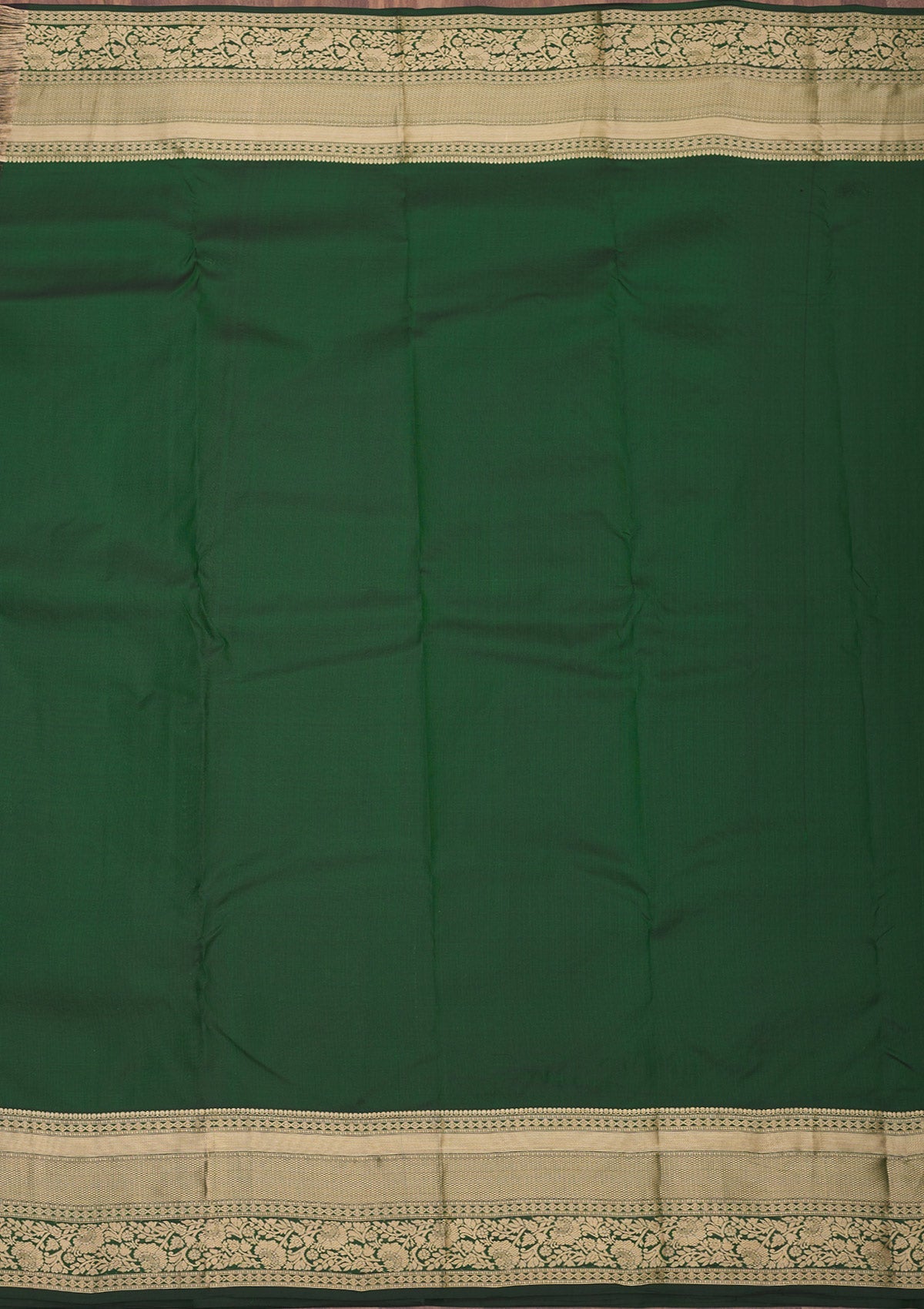 Koskii Bottle Green Zariwork Pure Silk Saree – Women's - view 7