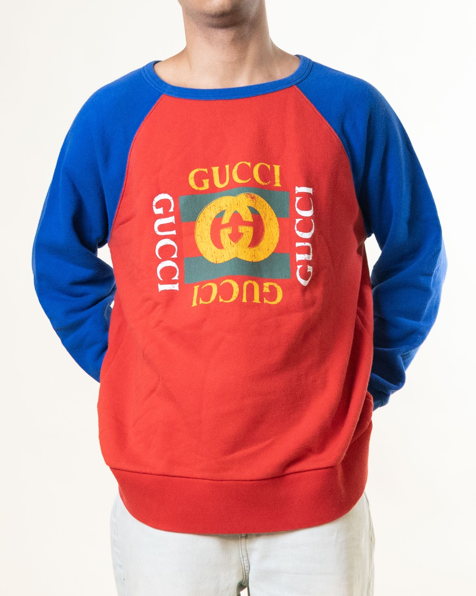 Red blue raglan – Gucci Red & Blue Raglan Sleeves Tshirt