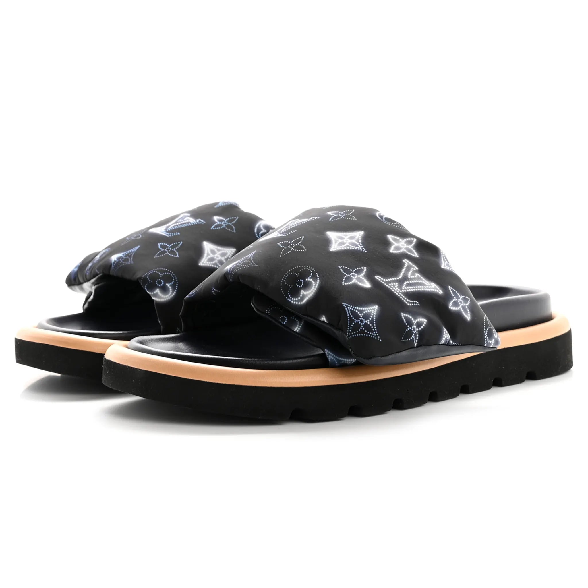 Louis Vuitton Pool Pillow Monogram Navy Slides - view 2