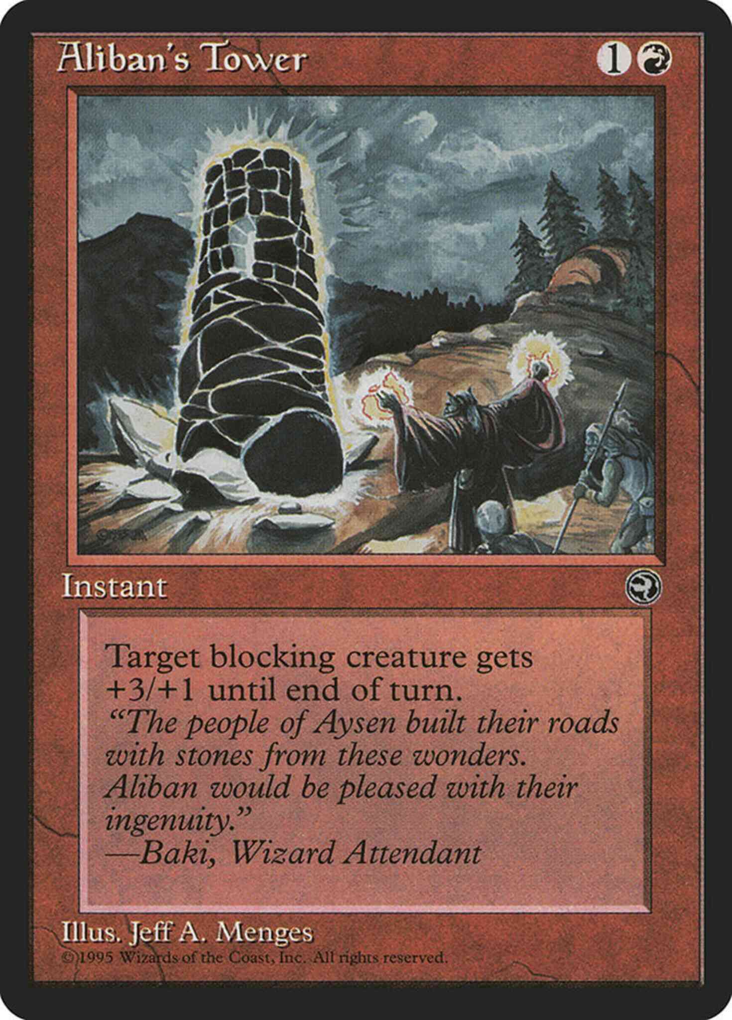 Tower 61b black – Magic Aliban's Tower [61b] [Black] [Homelands] [Non-Foil]