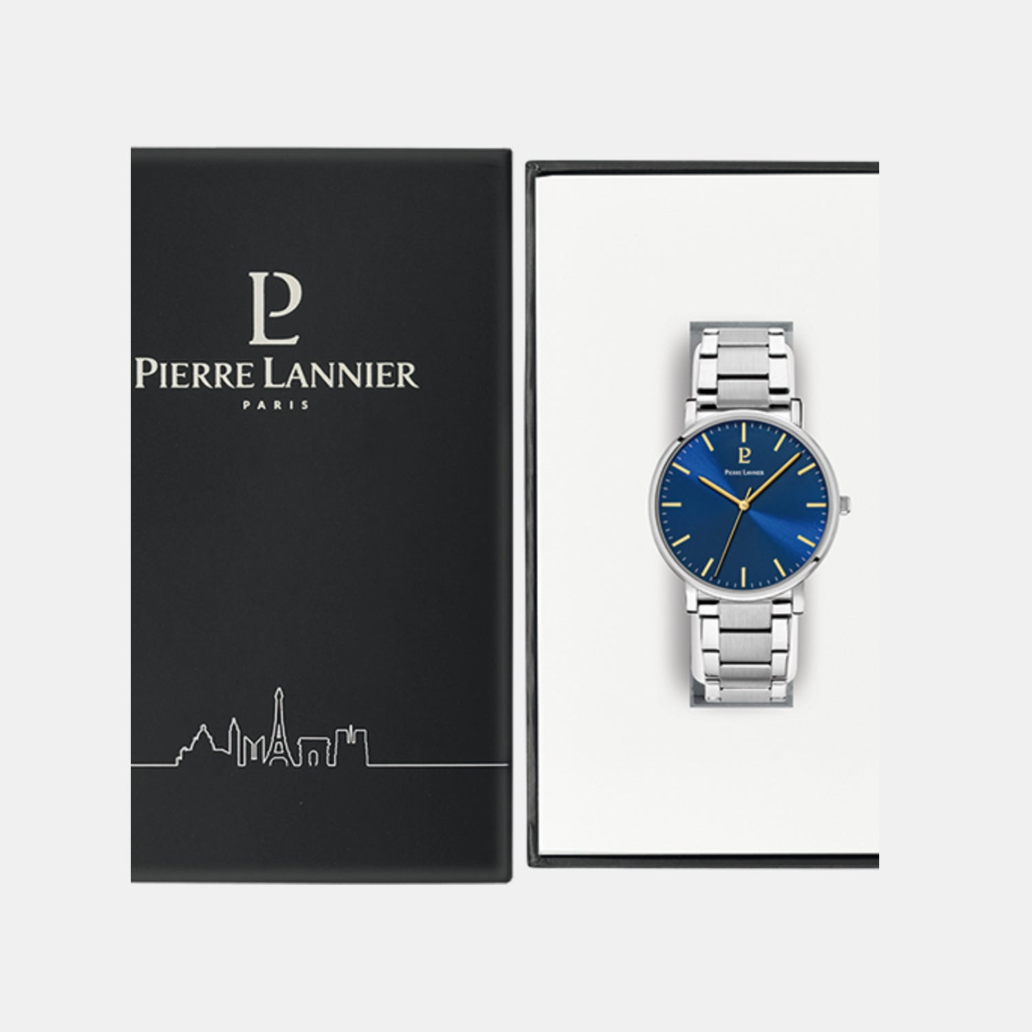 Pierre Lannier Essential Men Quartz Blue Dial Analog Stainless Steel Watch 251G161 - view 3