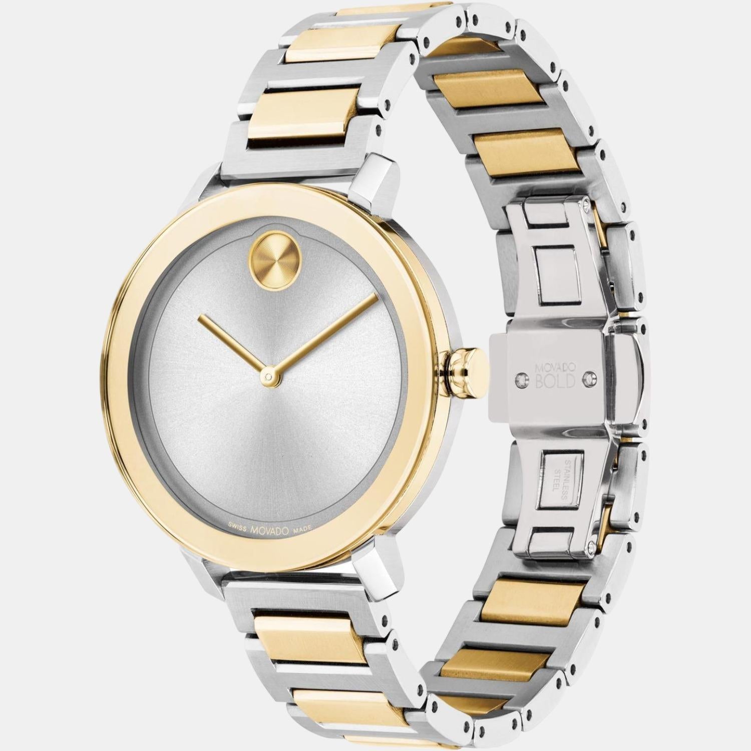 Movado Bold Evolution Men Quartz Grey Dial Analog Stainless Steel Watch 3600825 - view 2