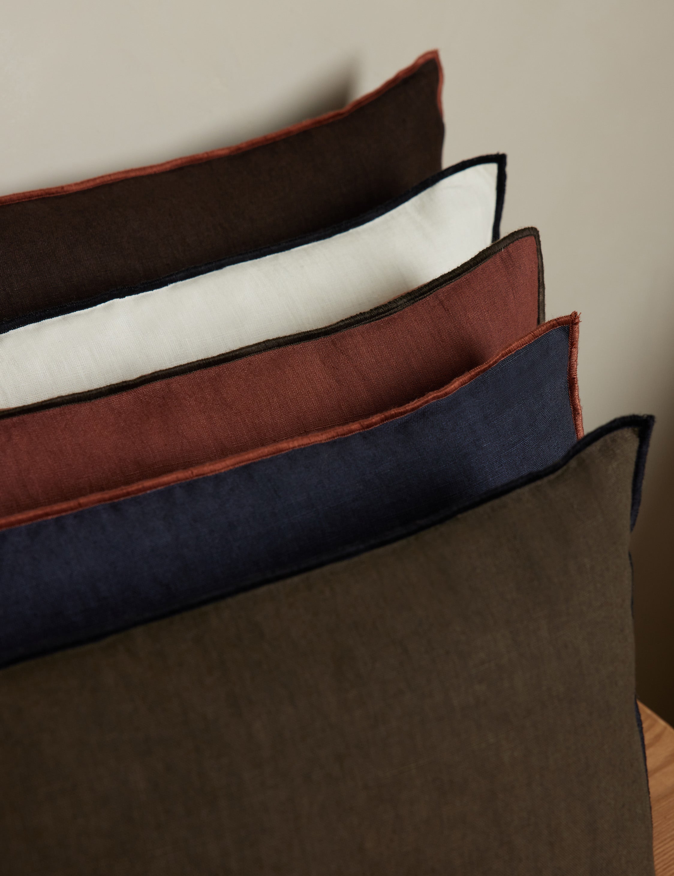 Lulu and Georgia Carys Contrast Linen Pillow - view 47