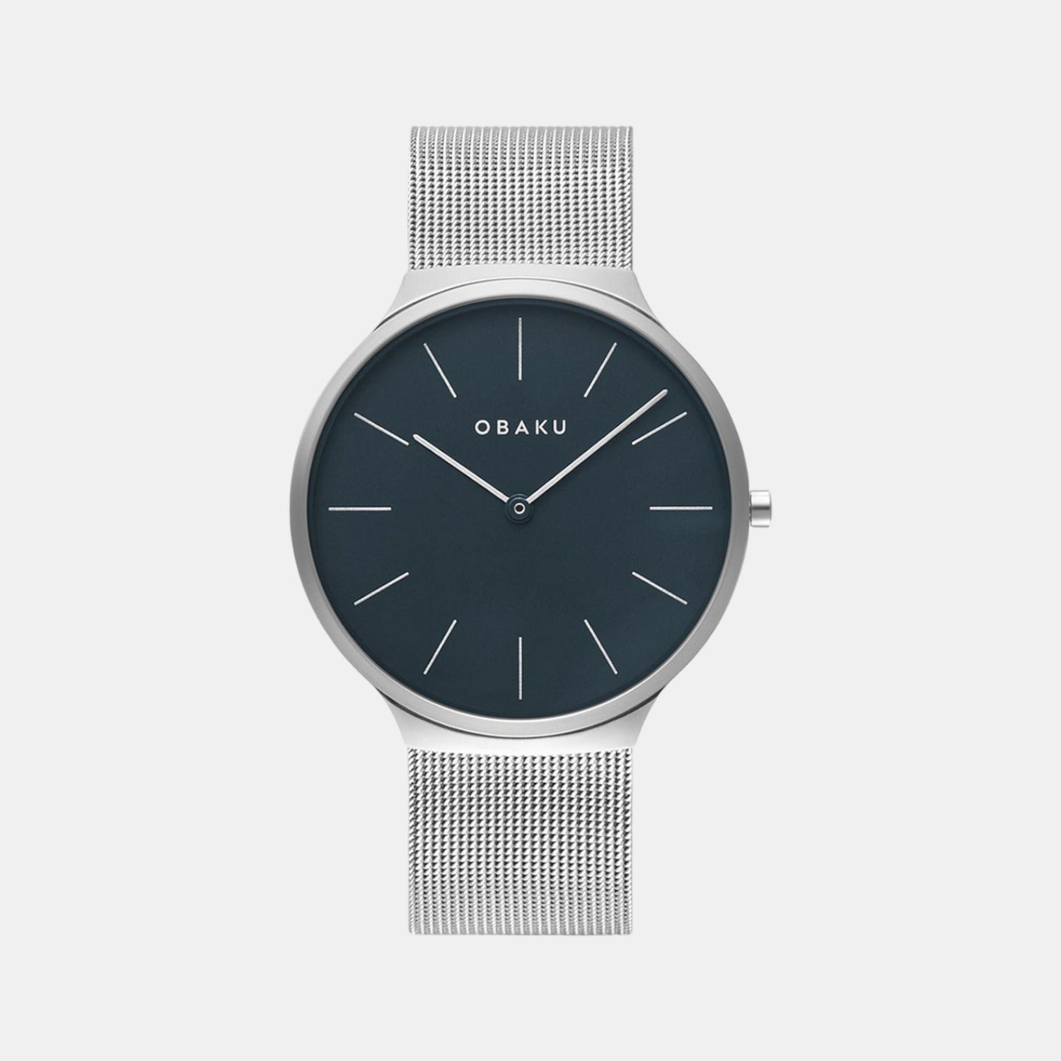 Obaku Ark Cyan Men Quartz Blue Dial Analog Stainless Steel Watch V240GXCLMC