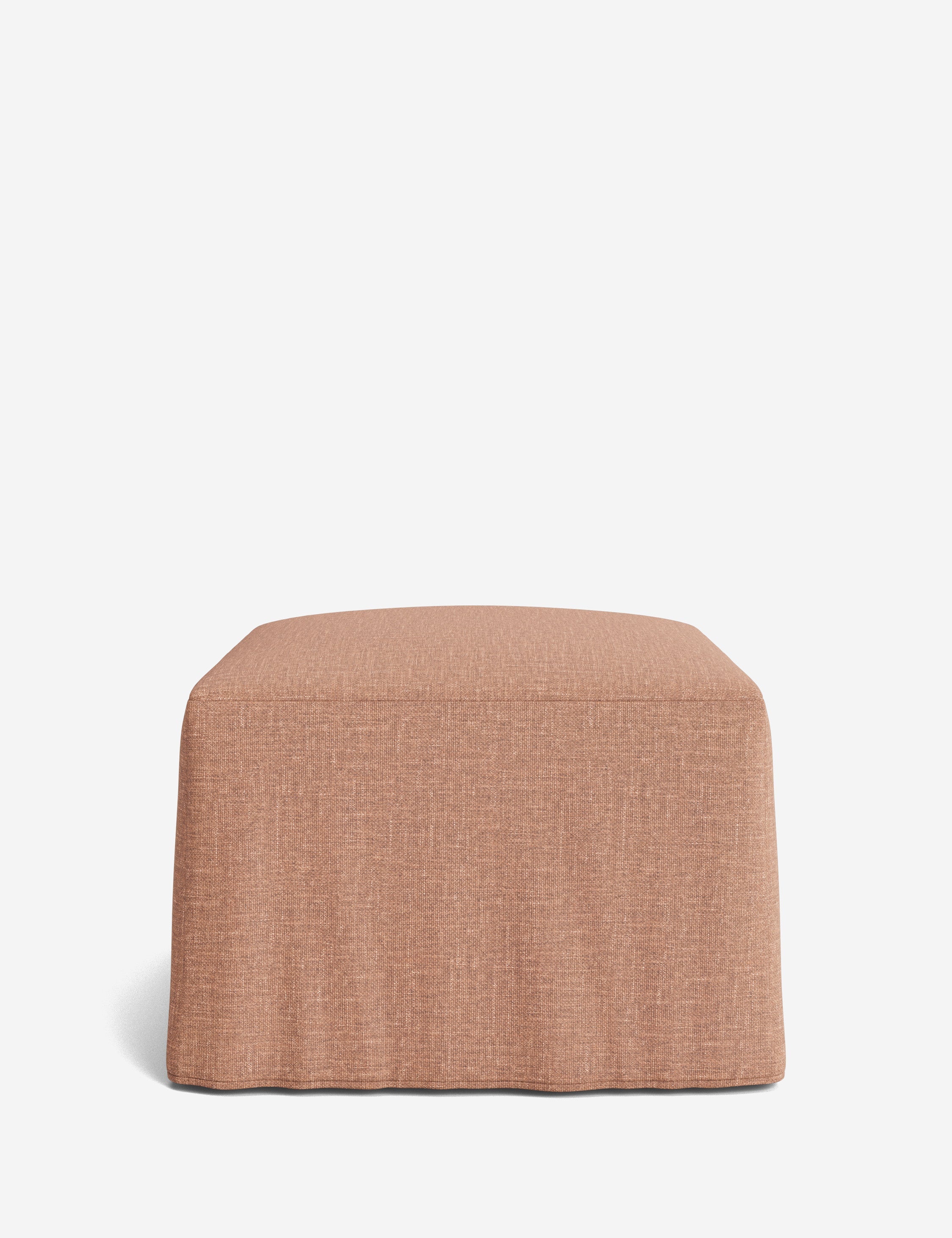 Lulu and Georgia Portola Slipcover Ottoman - view 60